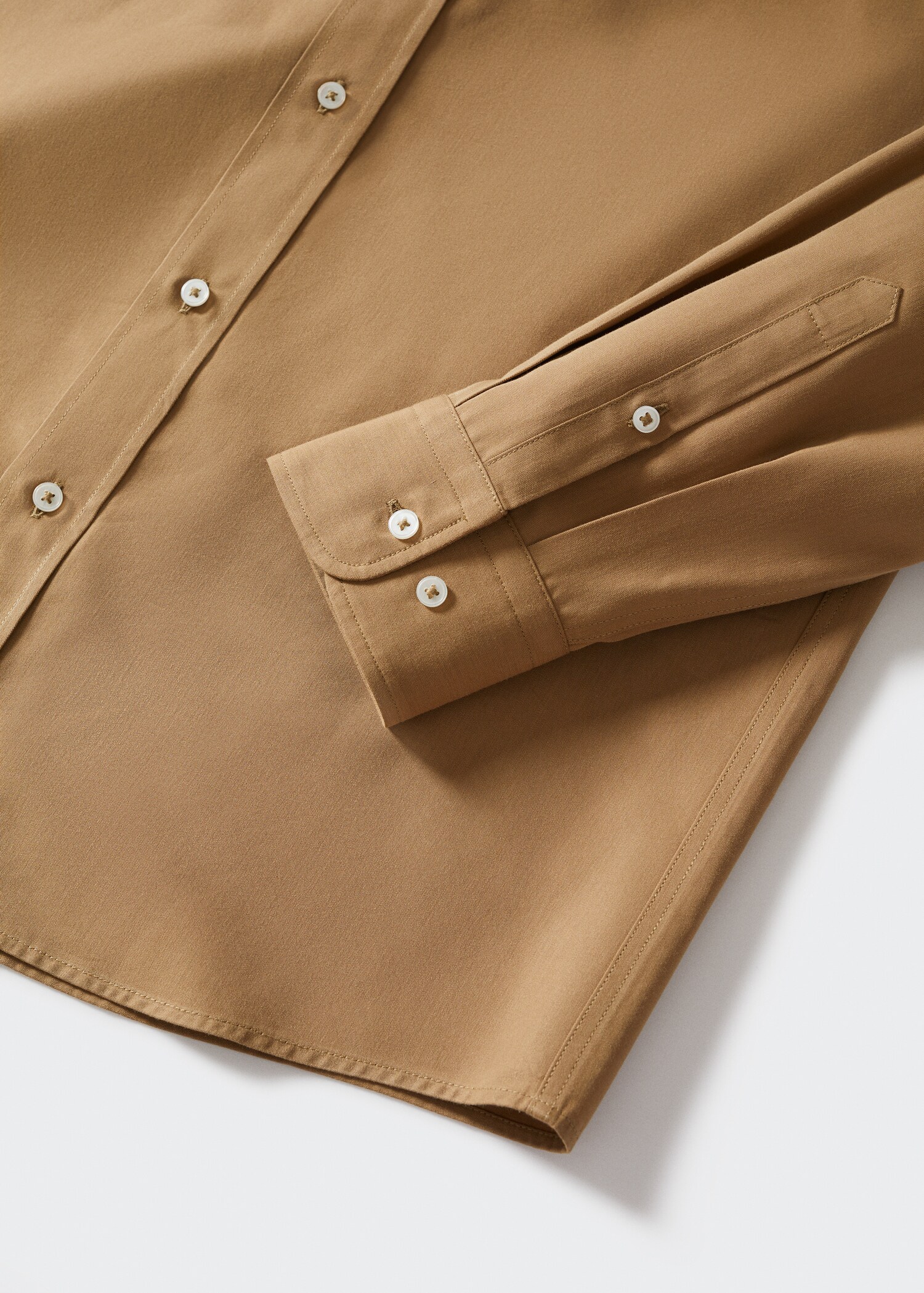 Regular-fit cotton lyocell shirt - Details of the article 7