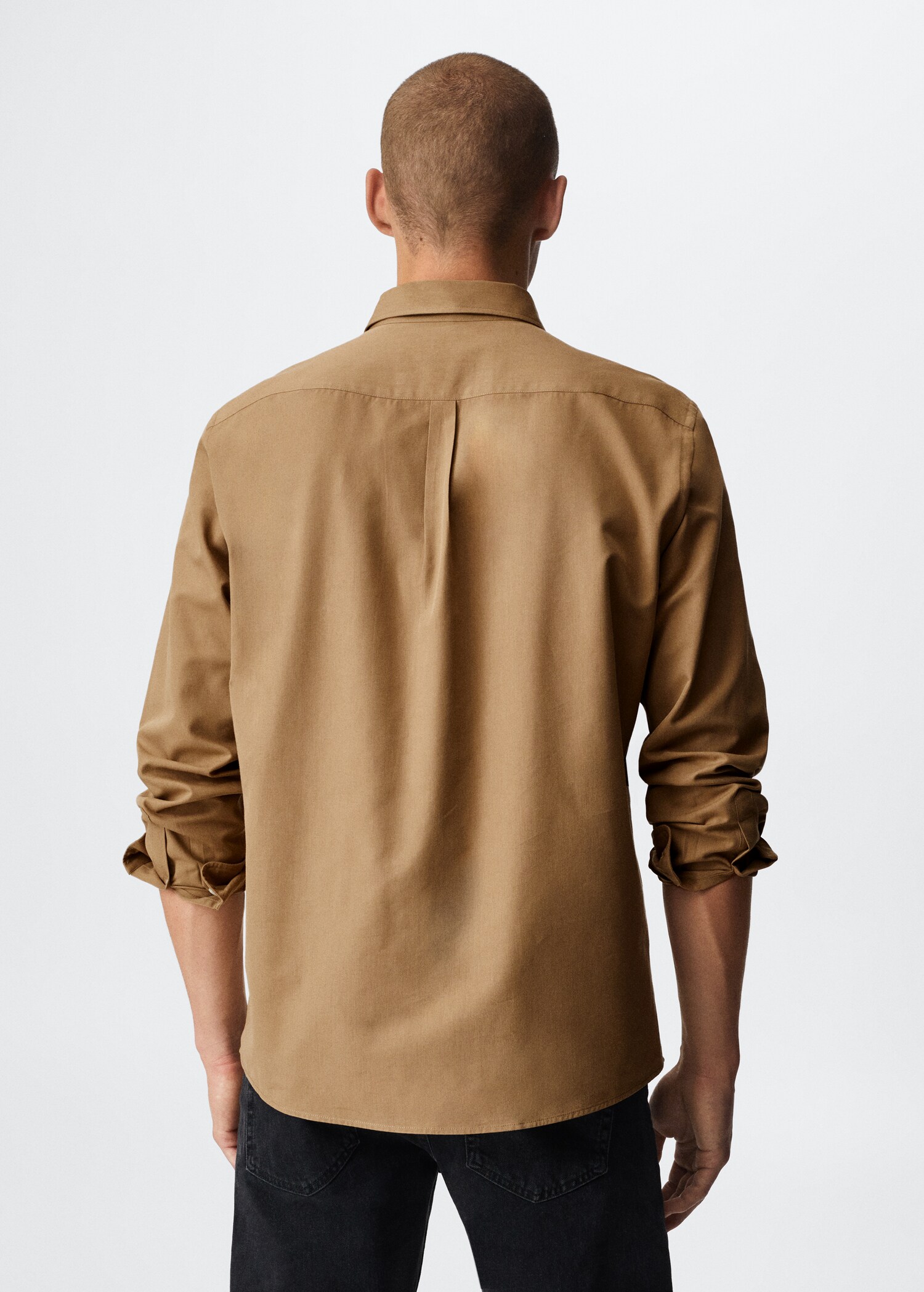 Regular-fit cotton lyocell shirt - Reverse of the article