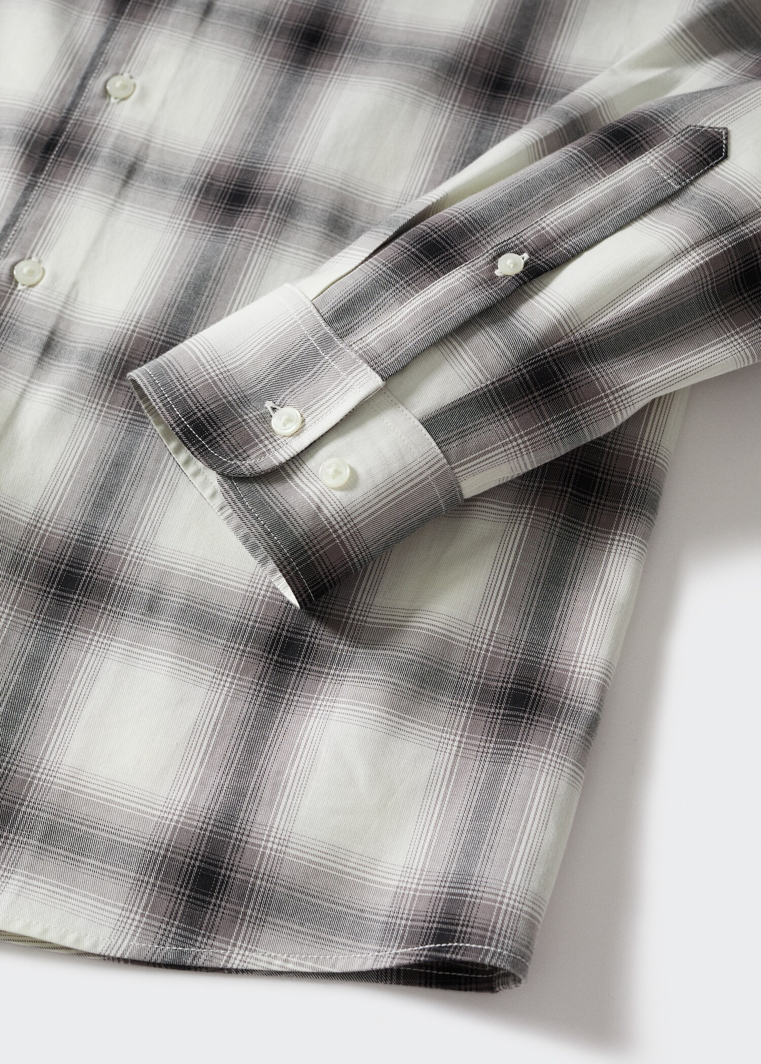 Regular fit check cotton shirt - Details of the article 7