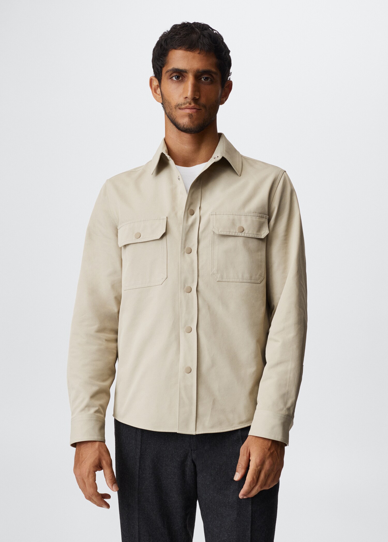 Camisa algodón sarga - Plano medio