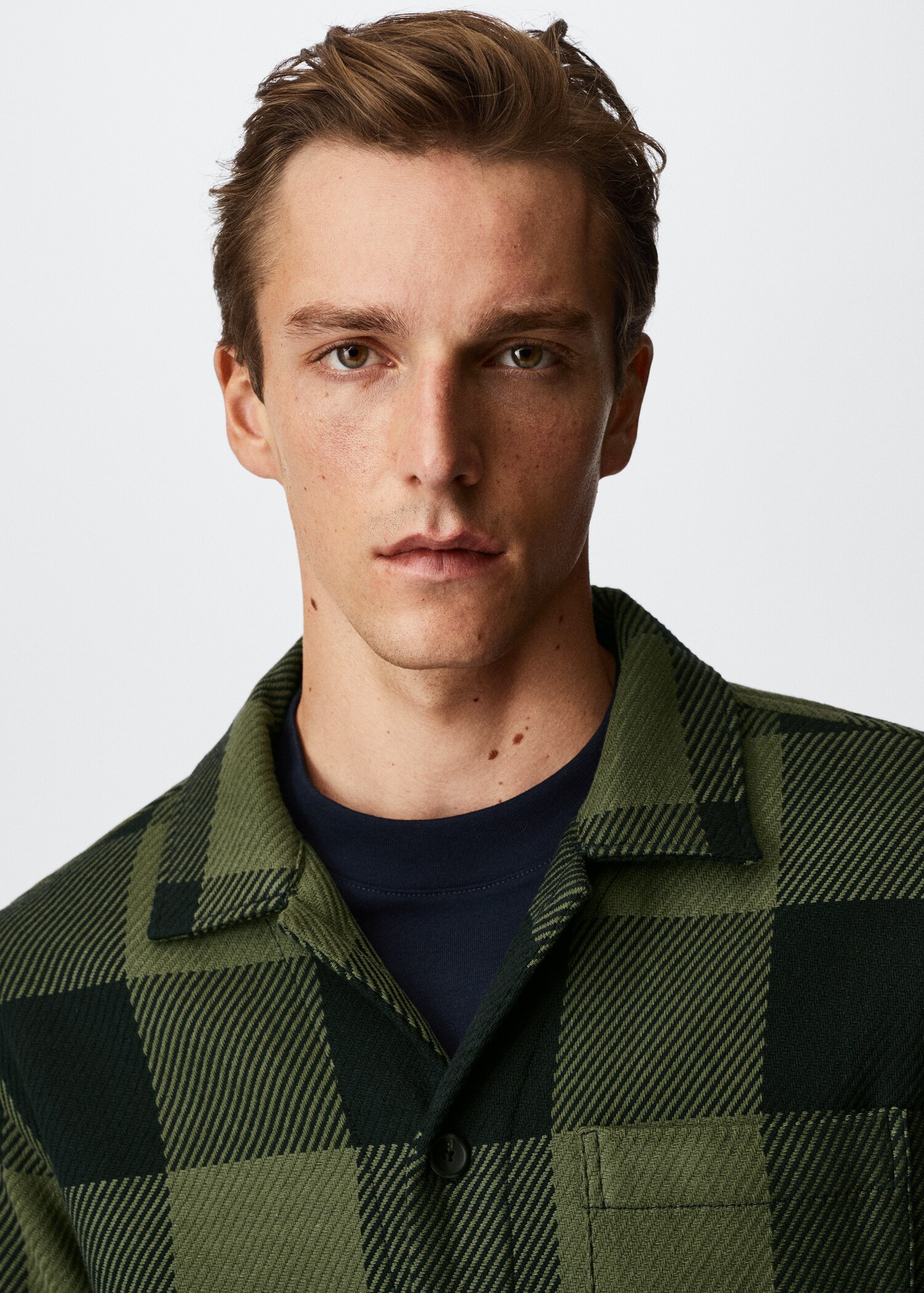 Check cotton overshirt - Details of the article 1