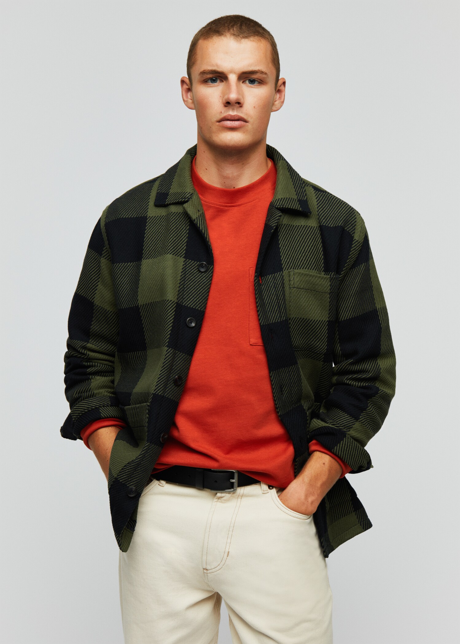 Check cotton overshirt - Details of the article 5