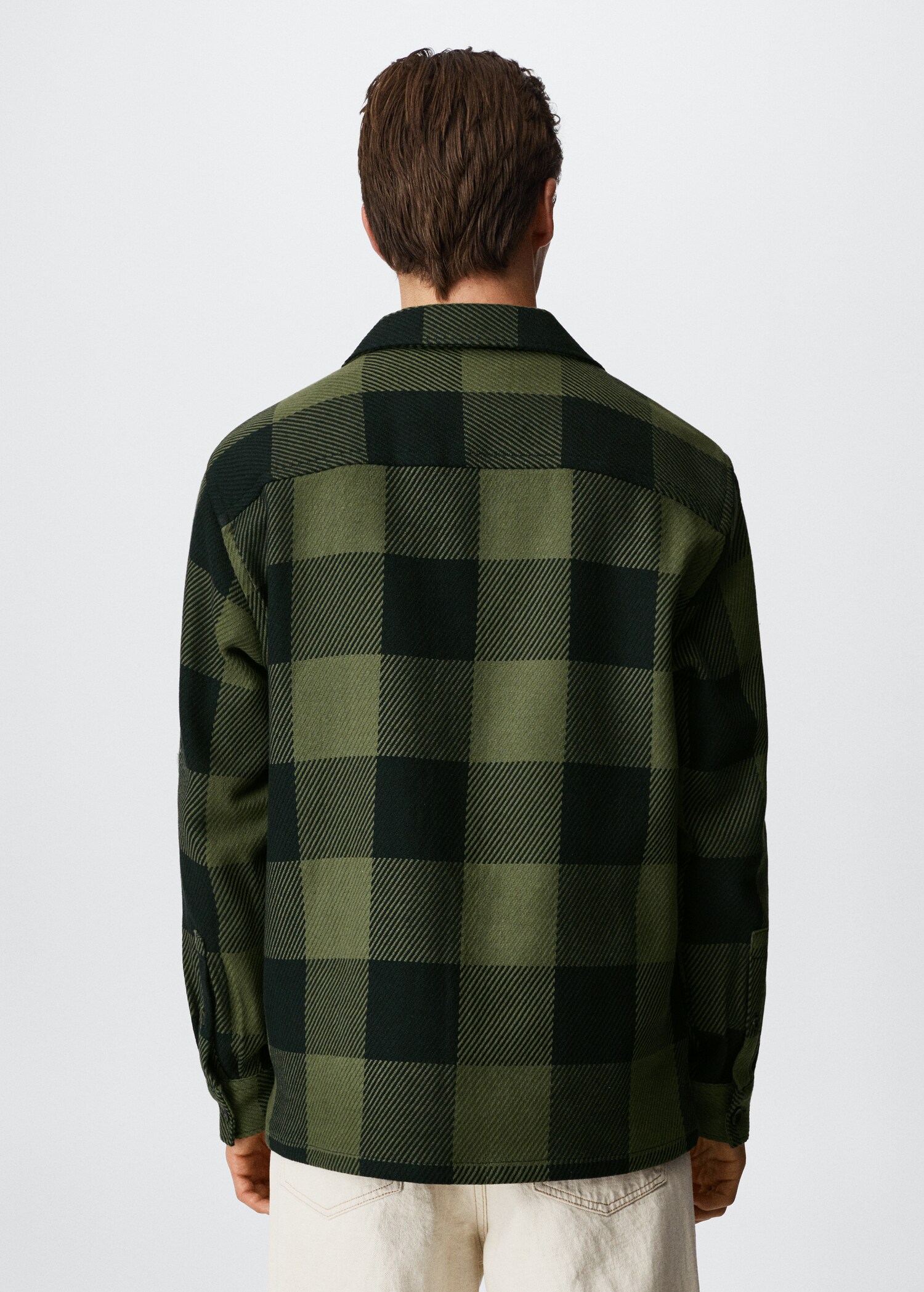 Check cotton overshirt - Reverse of the article