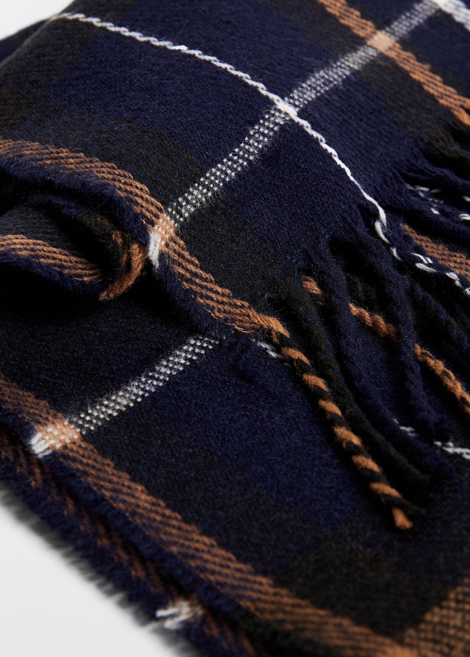 Fringed check scarf - Детальніше про товар 2