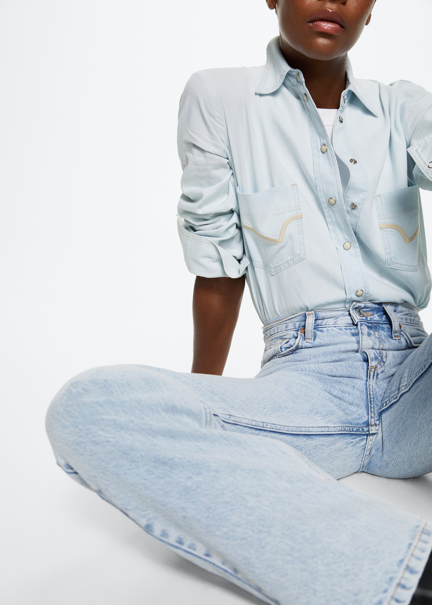 Camisa denim algodón - Detalle del artículo 2