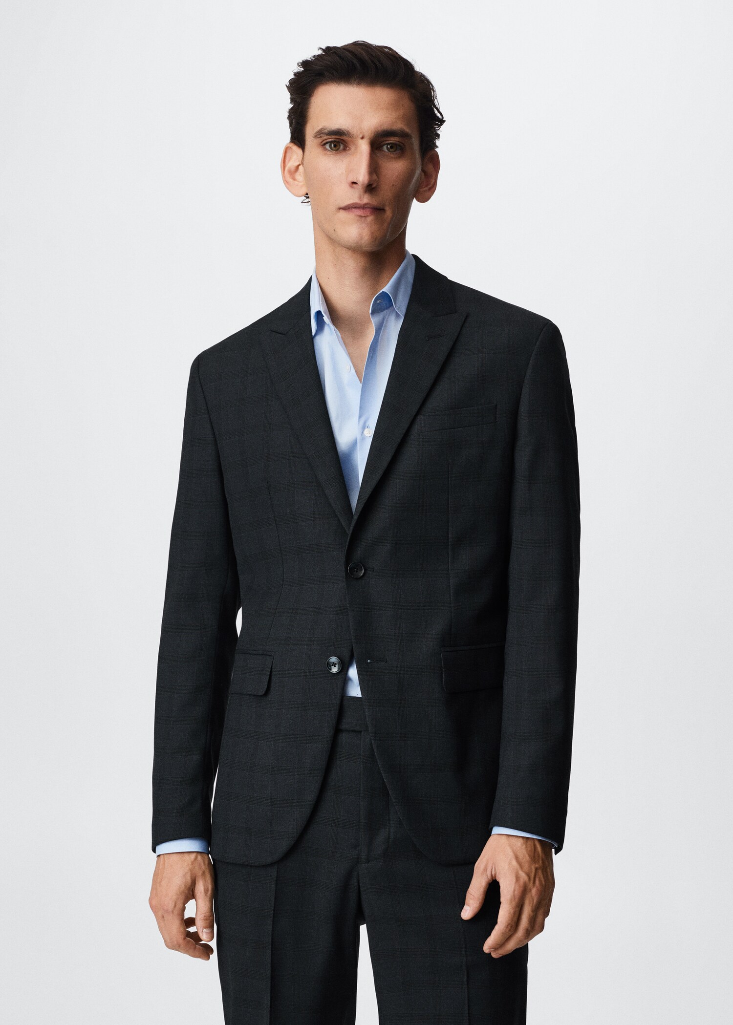 Americana traje slim fit cuadros - Plano medio