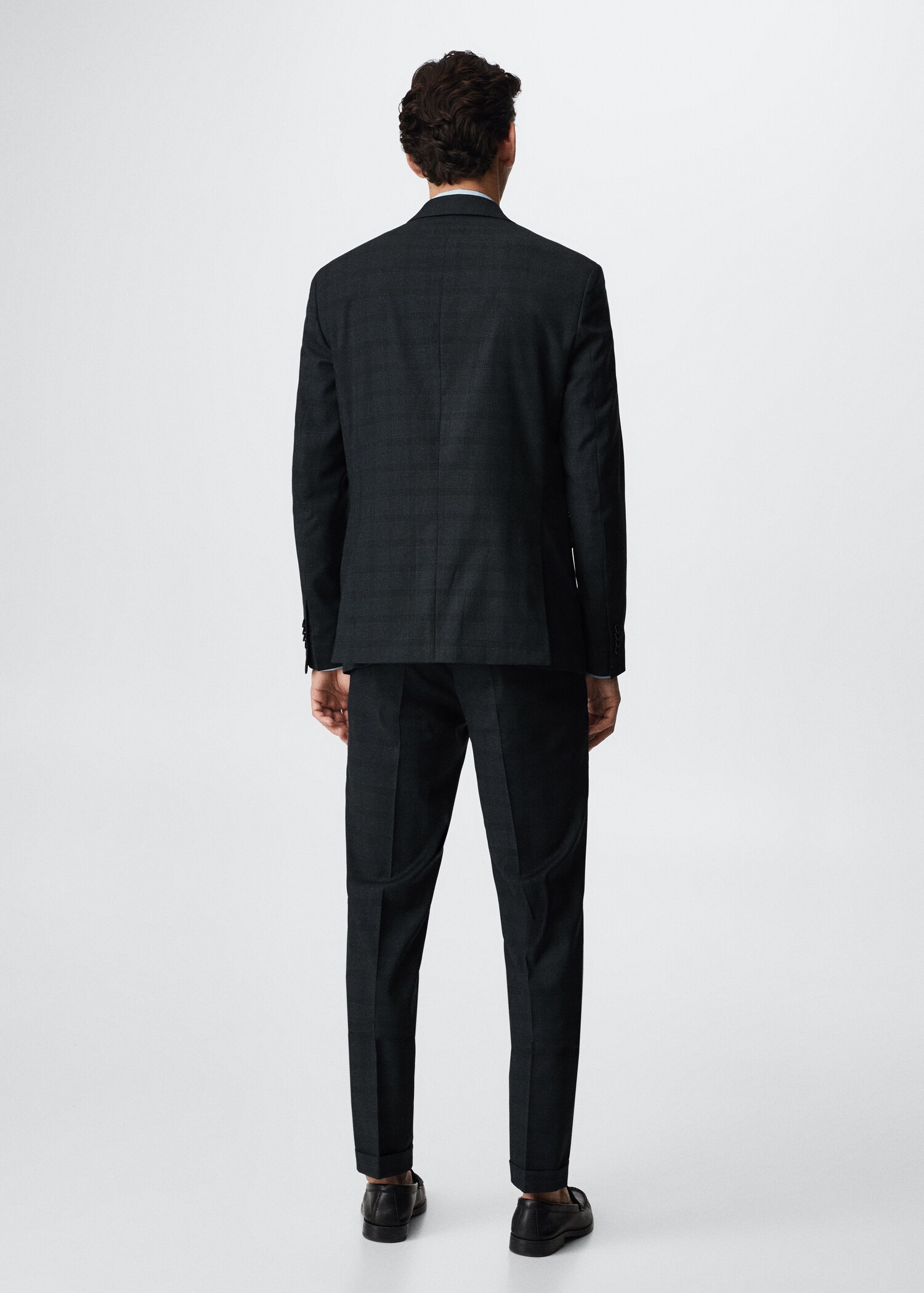 Americana traje slim fit cuadros - Reverso del artículo