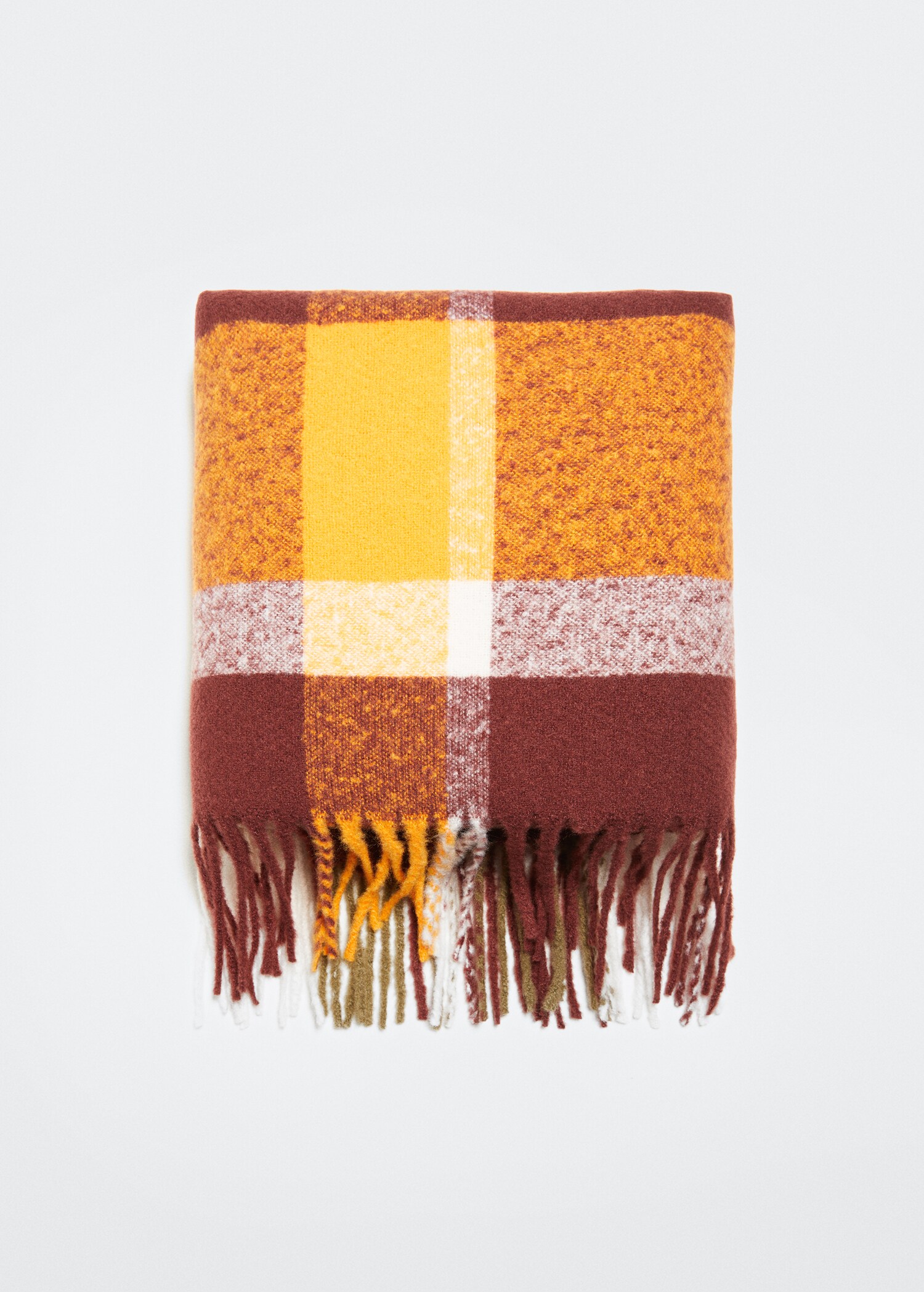 Fringed check scarf - Article without model