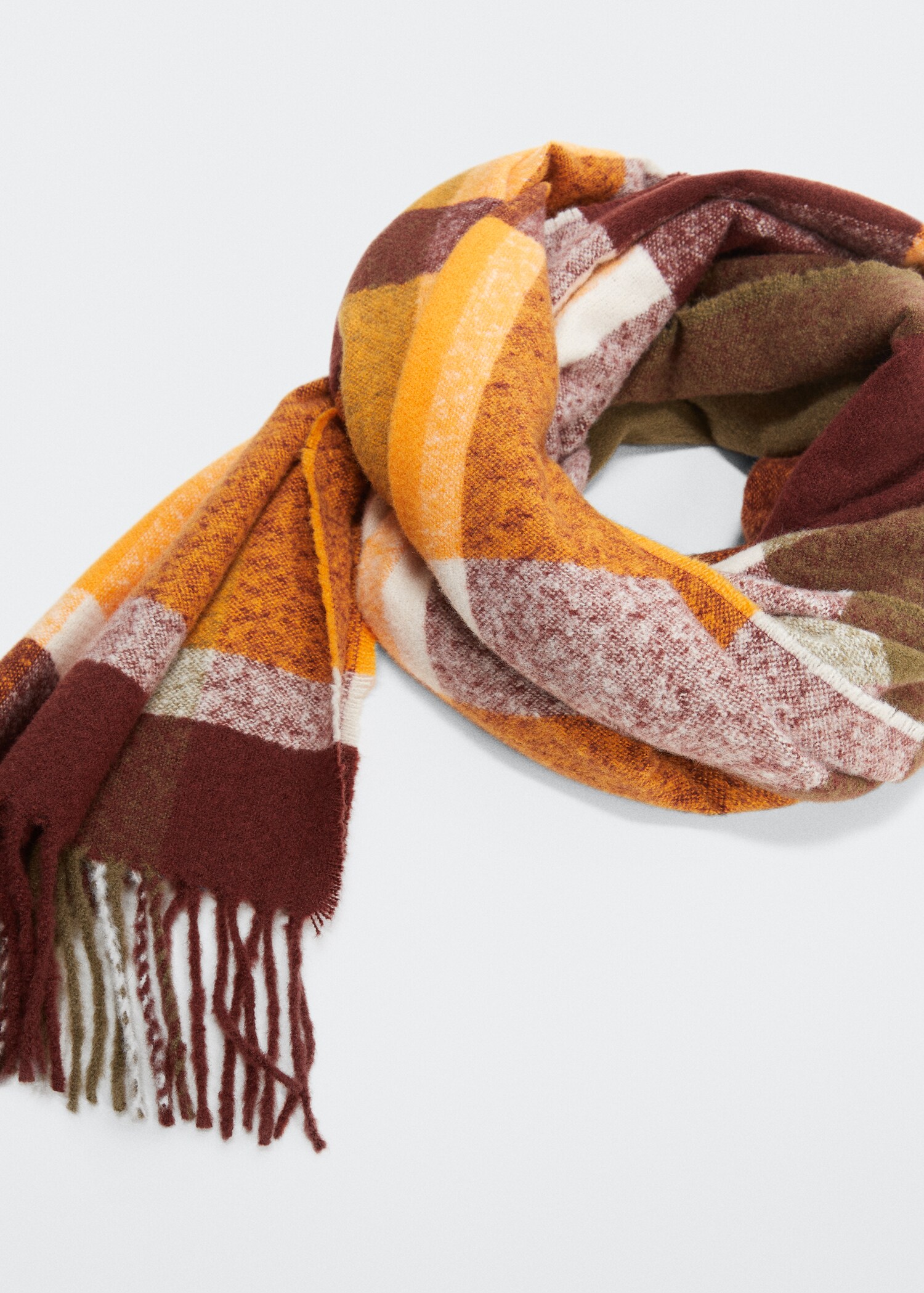 Fringed check scarf - Details of the article 3