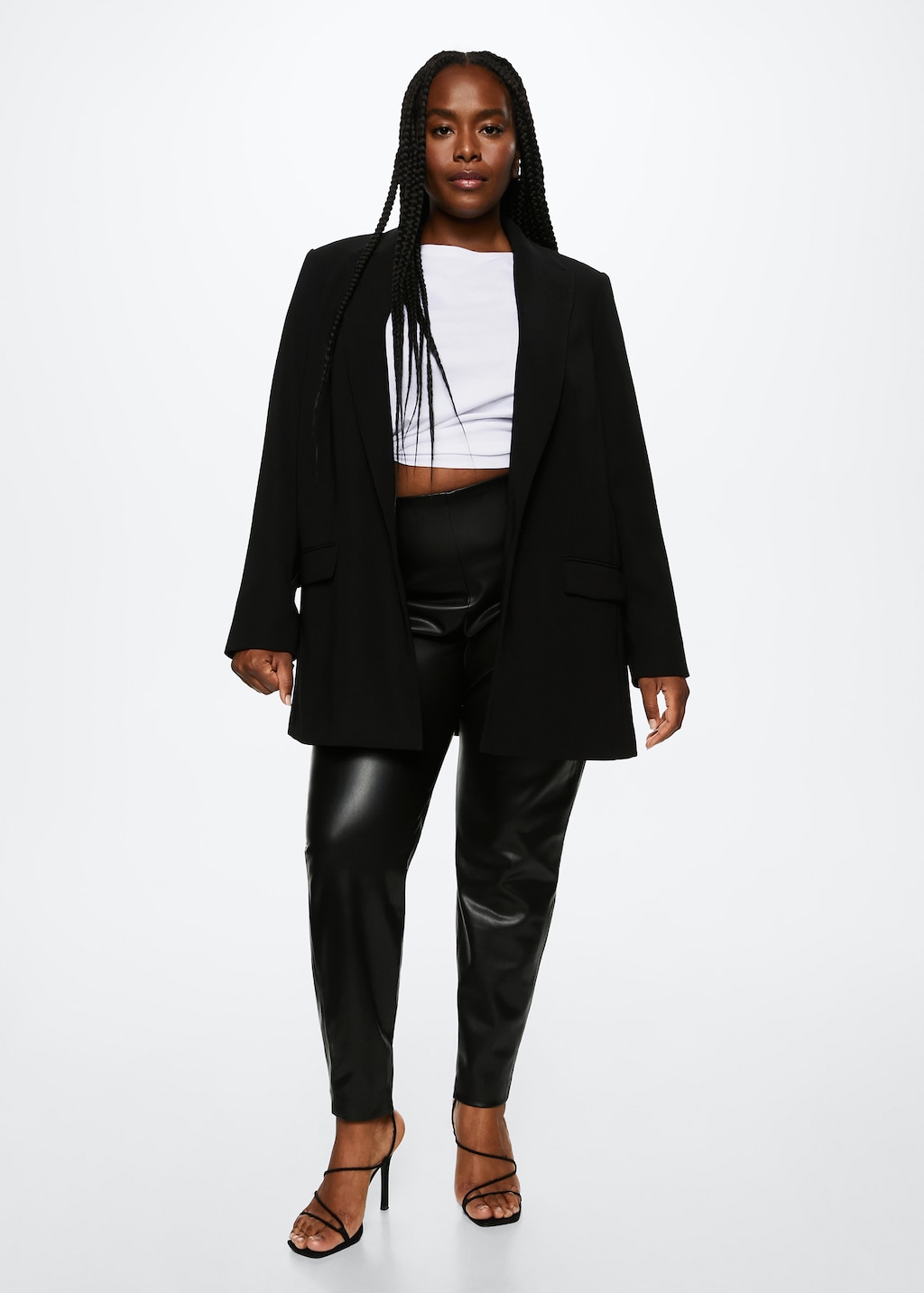 Mango legging cuir hotsell