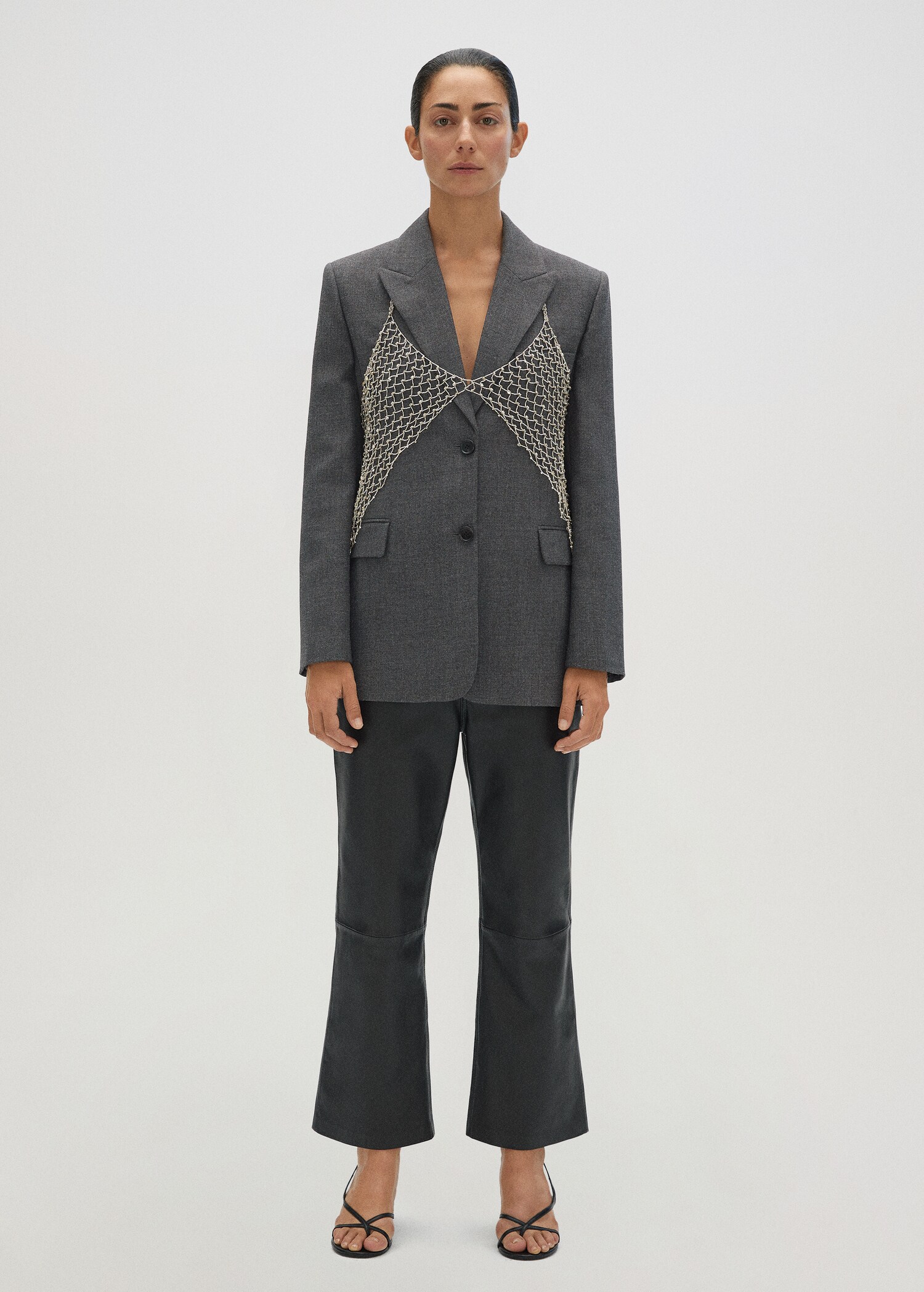 Leather crop trousers - Details of the article 7