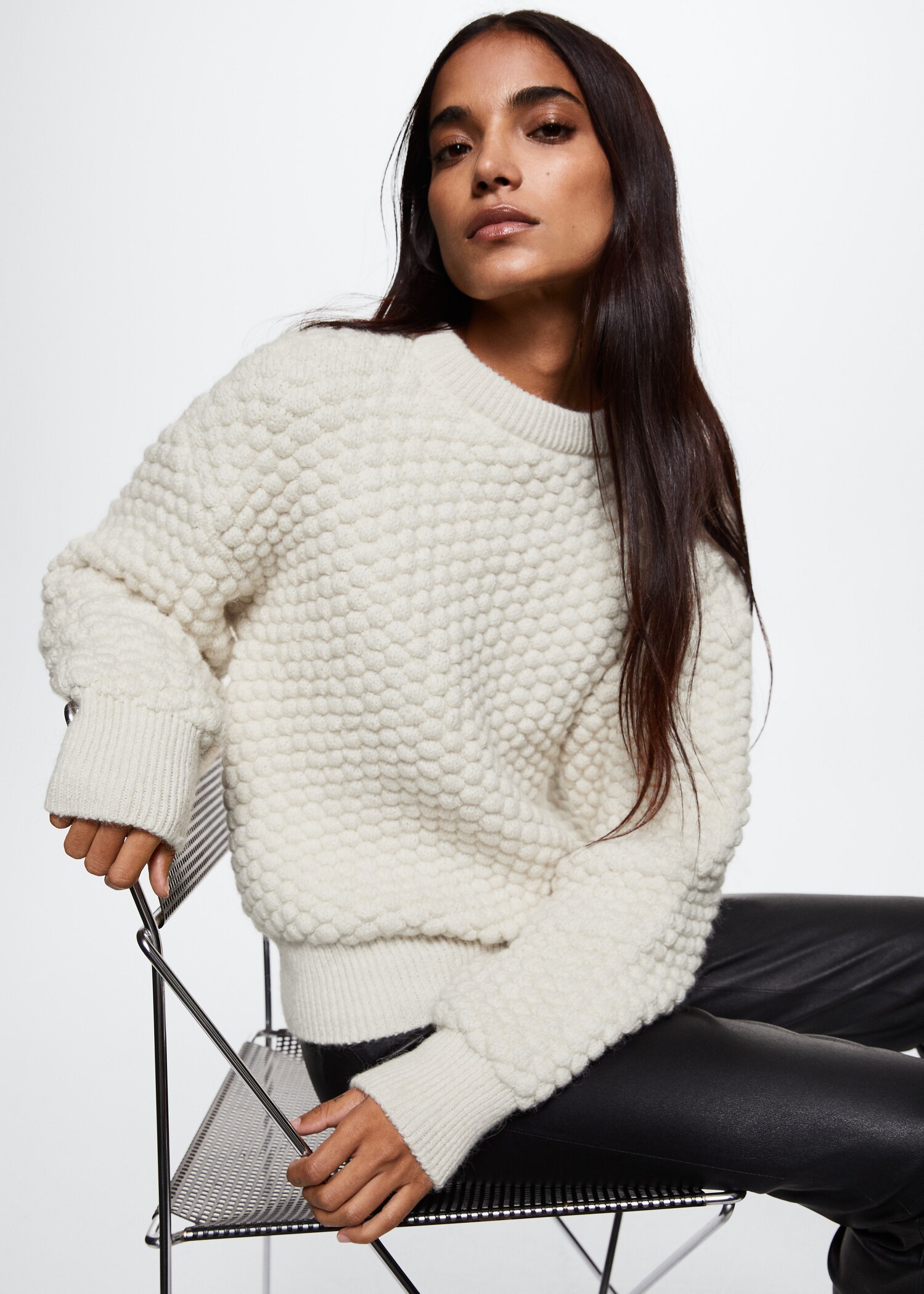 Texturierter Strickpullover - Detail des Artikels 2