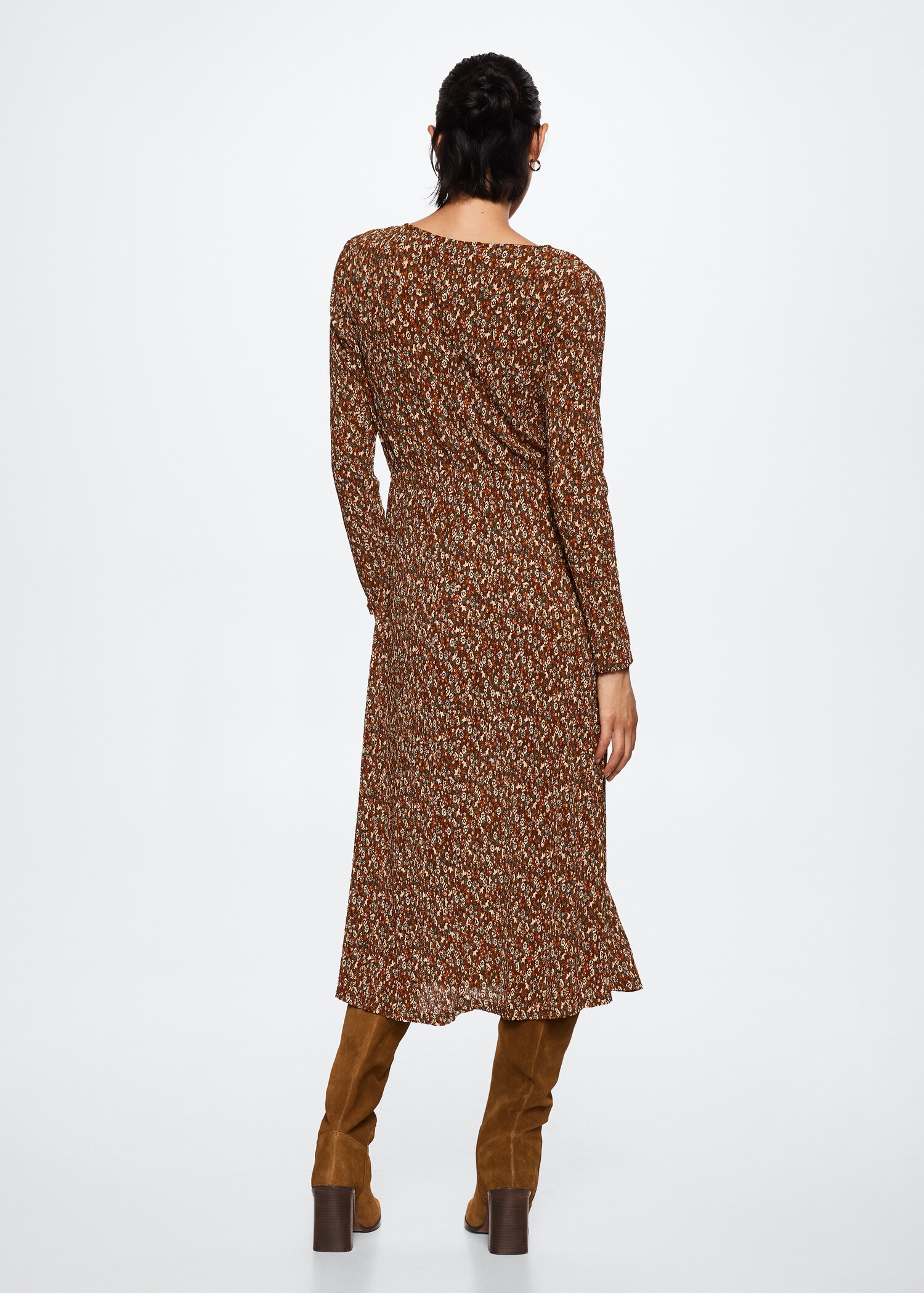 Printed textured dress - Reverse of the article