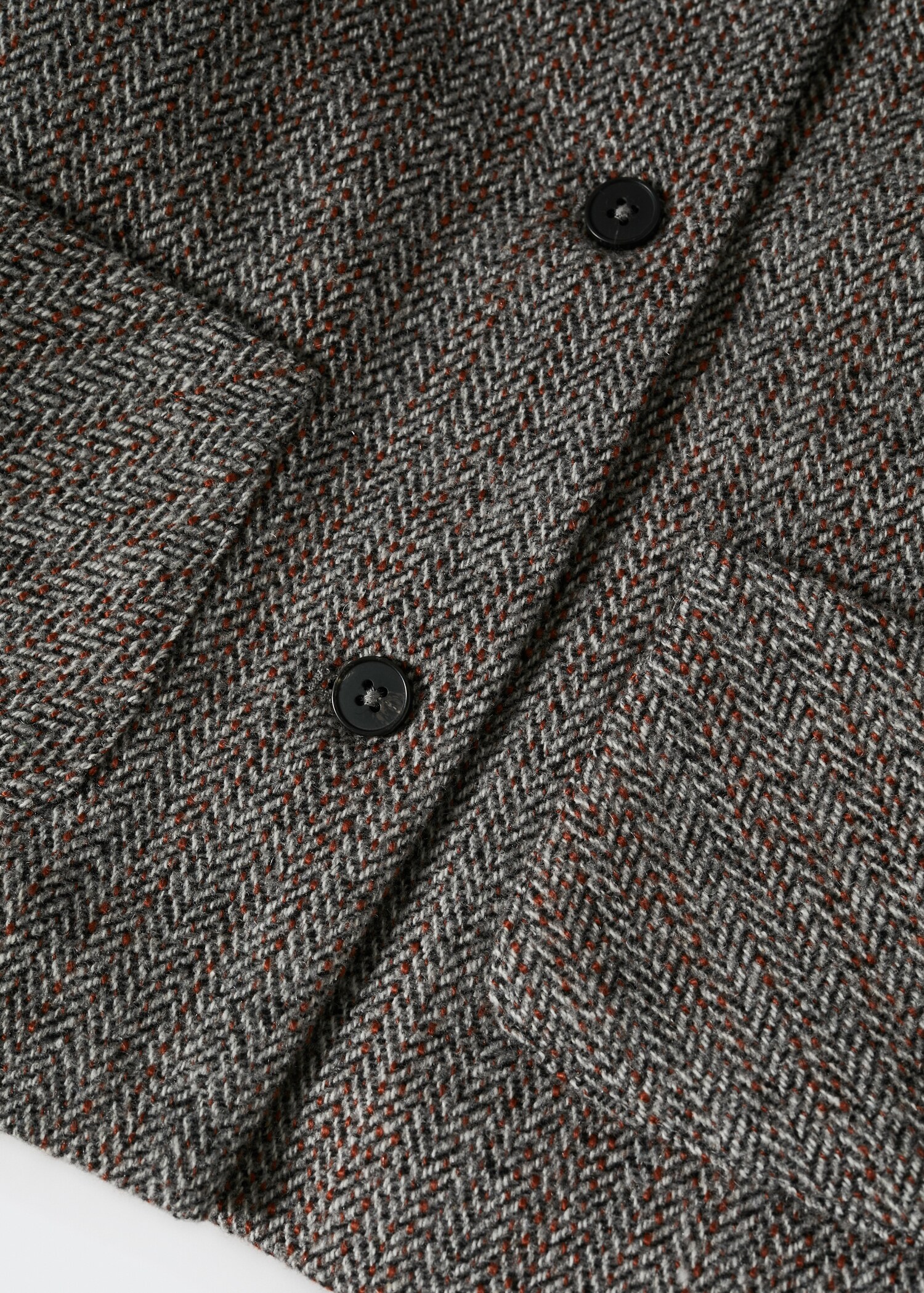 Kaput od tkanine s uzorkom riblje kosti - Detalji artikla 7