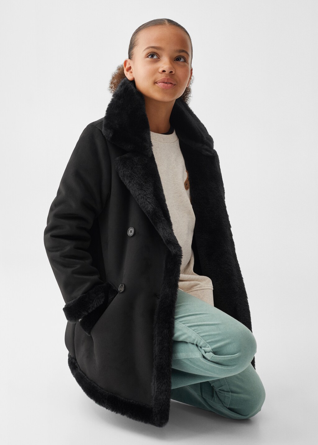 Manteau interieur fausse fourrure