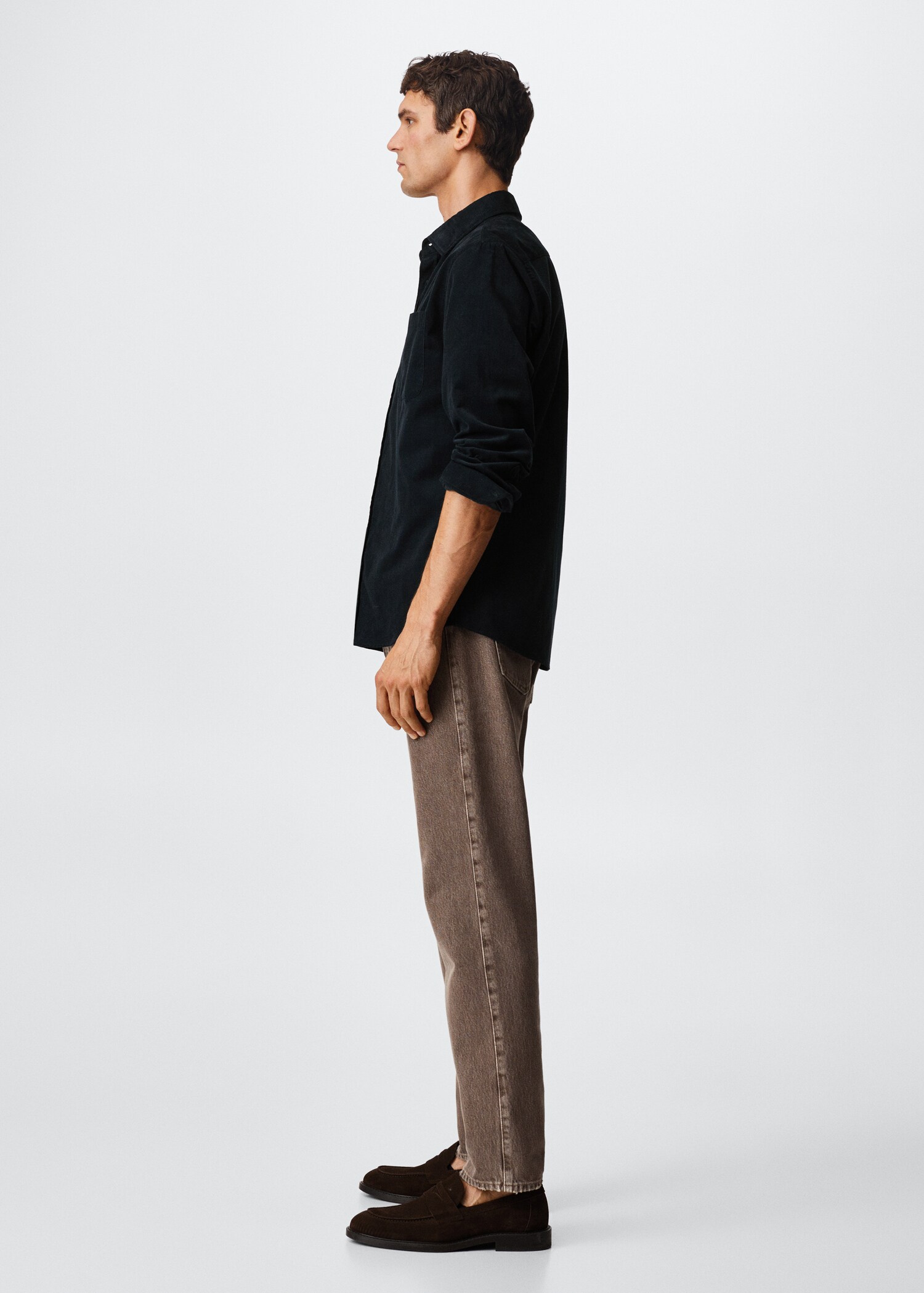 Regular fit micro corduroy shirt - Details of the article 6