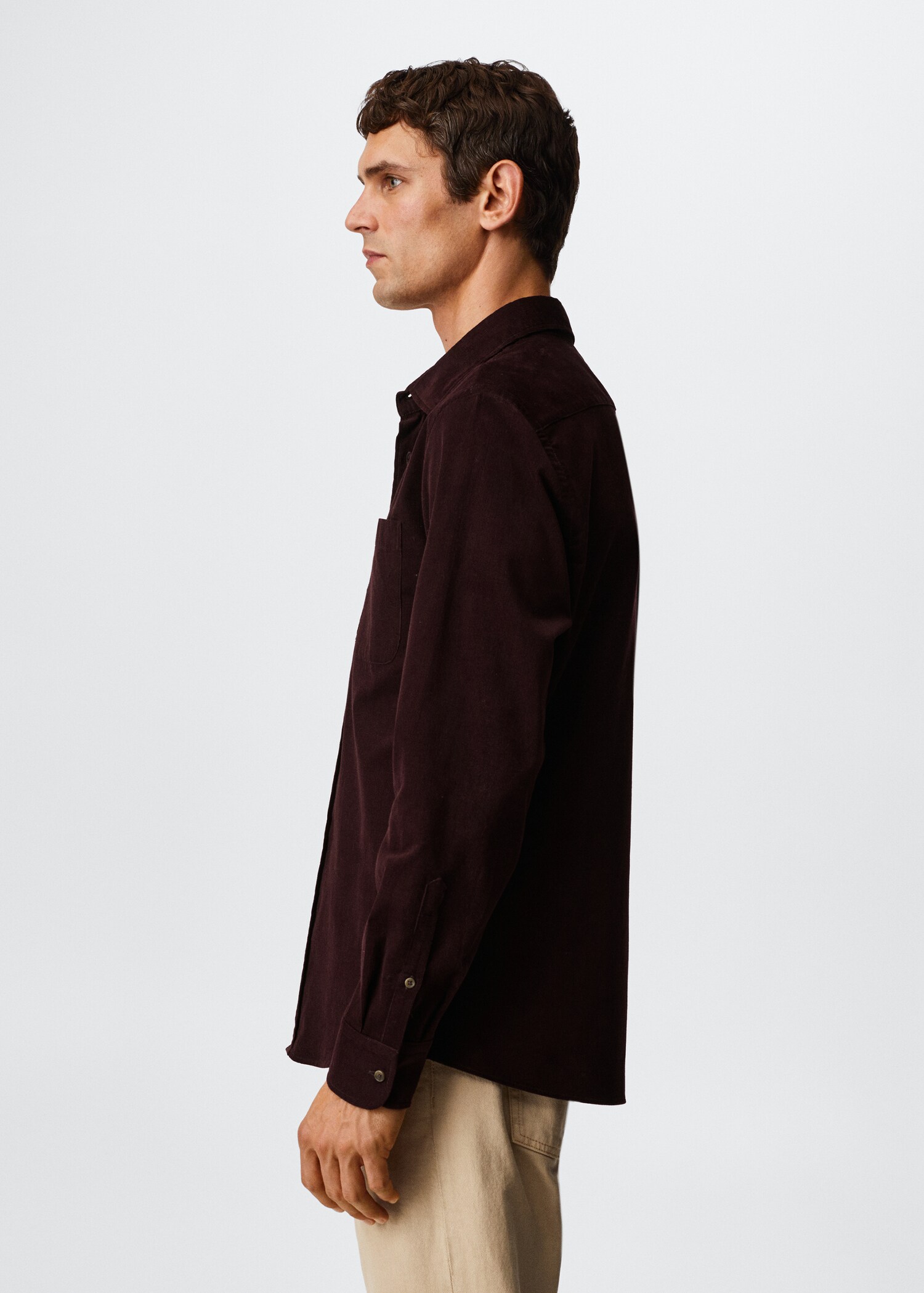 Regular fit micro corduroy shirt - Details of the article 6
