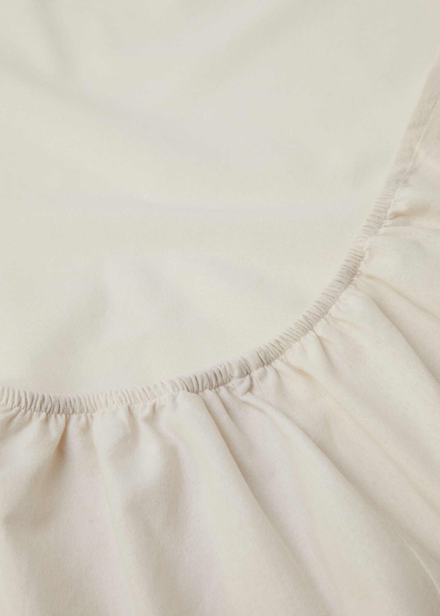 Unifarbenes Flanell-Spannbetttuch (Bett 90 cm) - Mittlere Ansicht