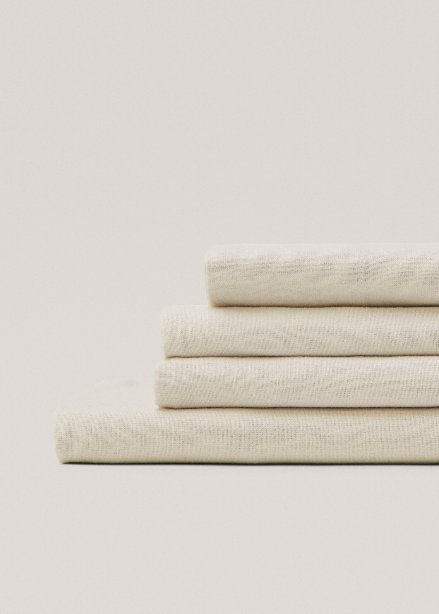 Unifarbenes Flanell-Spannbetttuch (Bett 90 cm) - Detail des Artikels 2