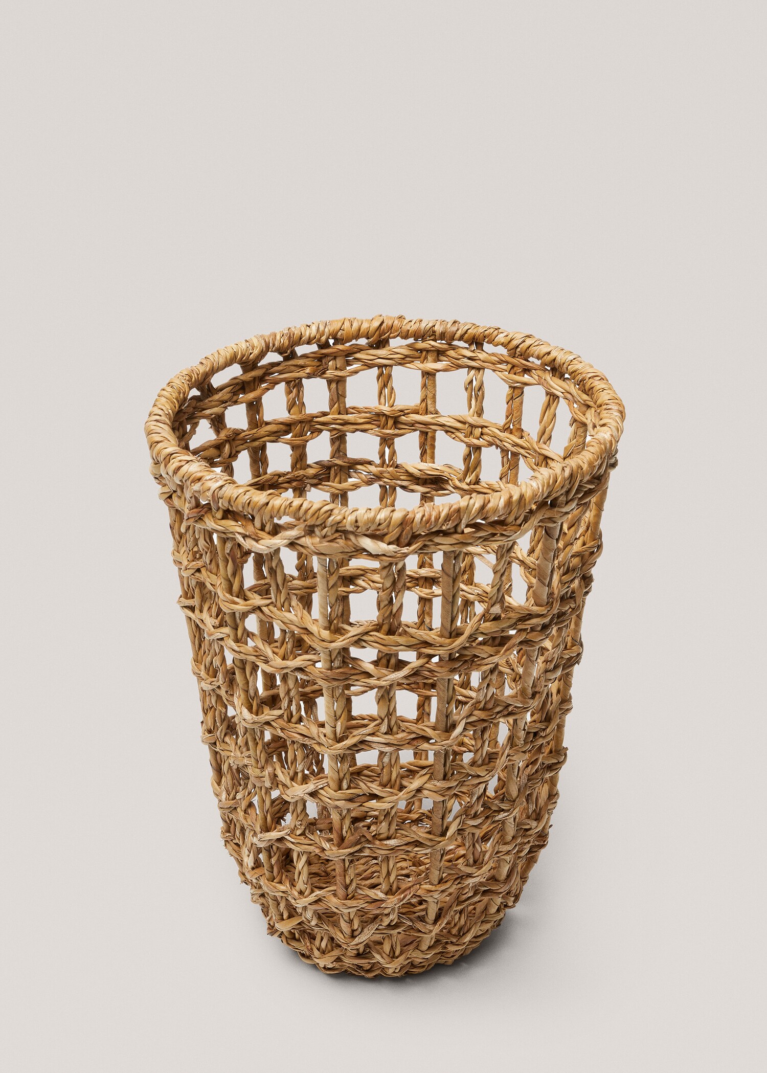 Cilindrical basket natural fibre 25x14x35cm - Medium plane