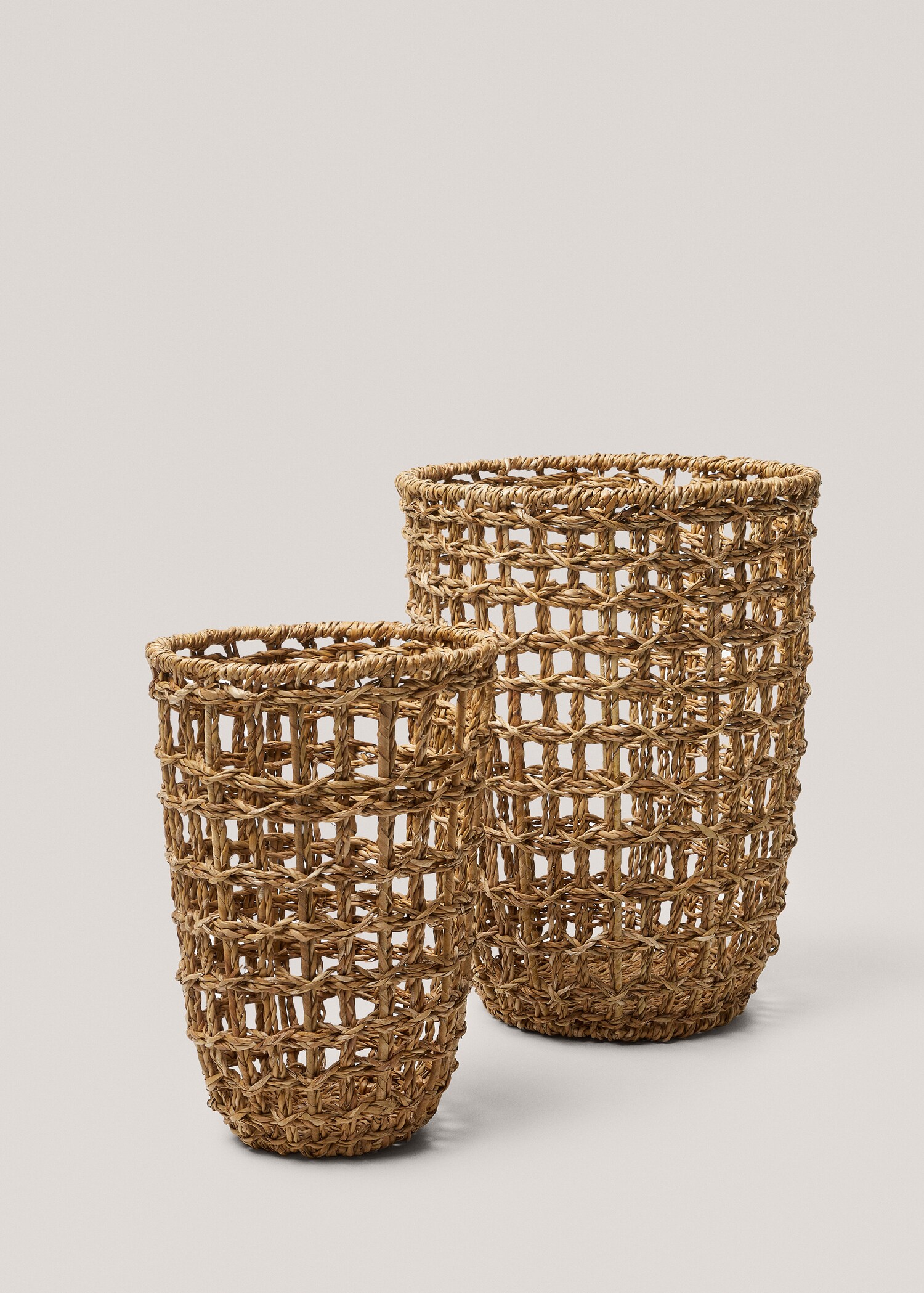 Cilindrical basket natural fibre 25x14x35cm - Details of the article 3