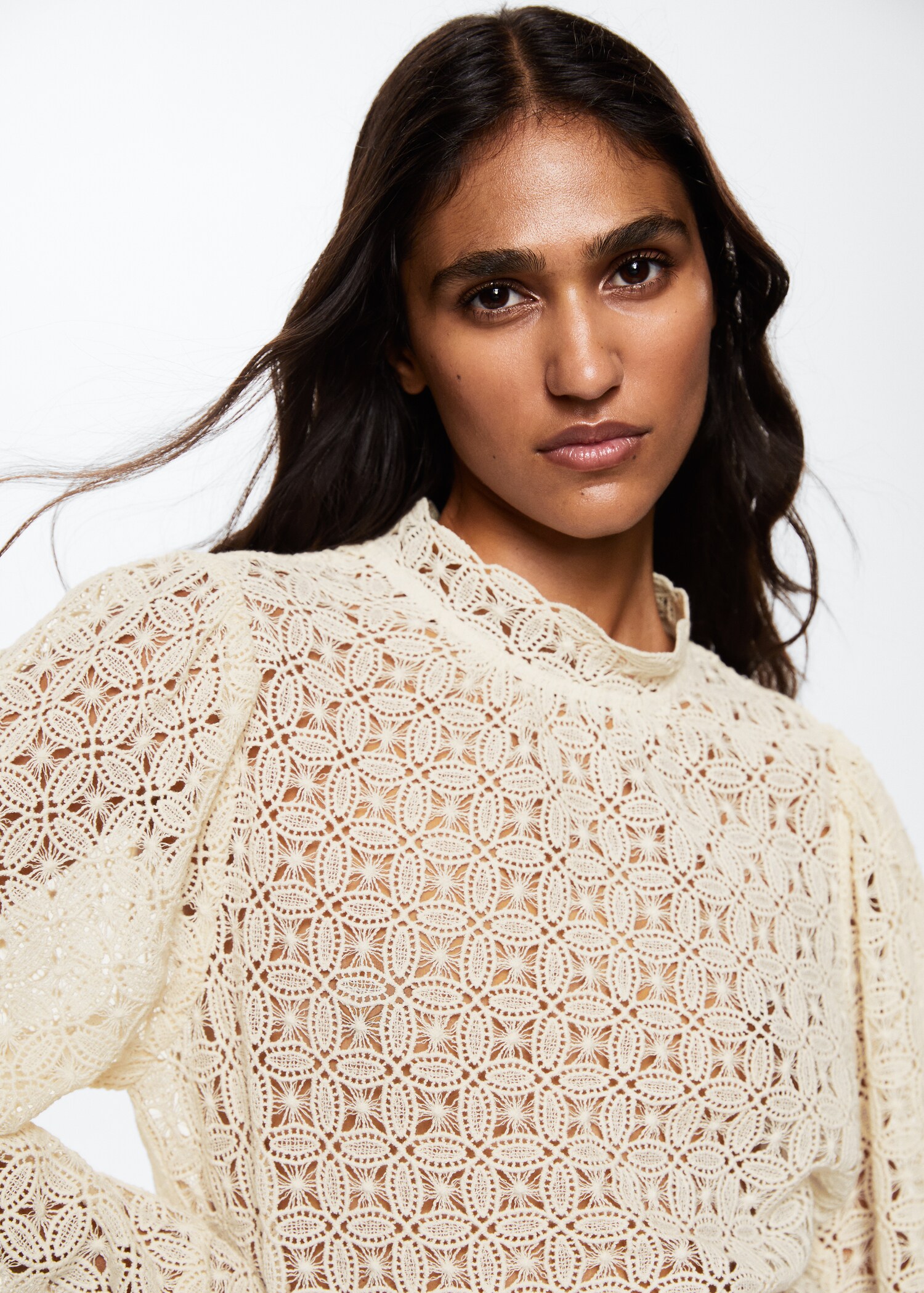 Guipure cotton blouse - Details of the article 1