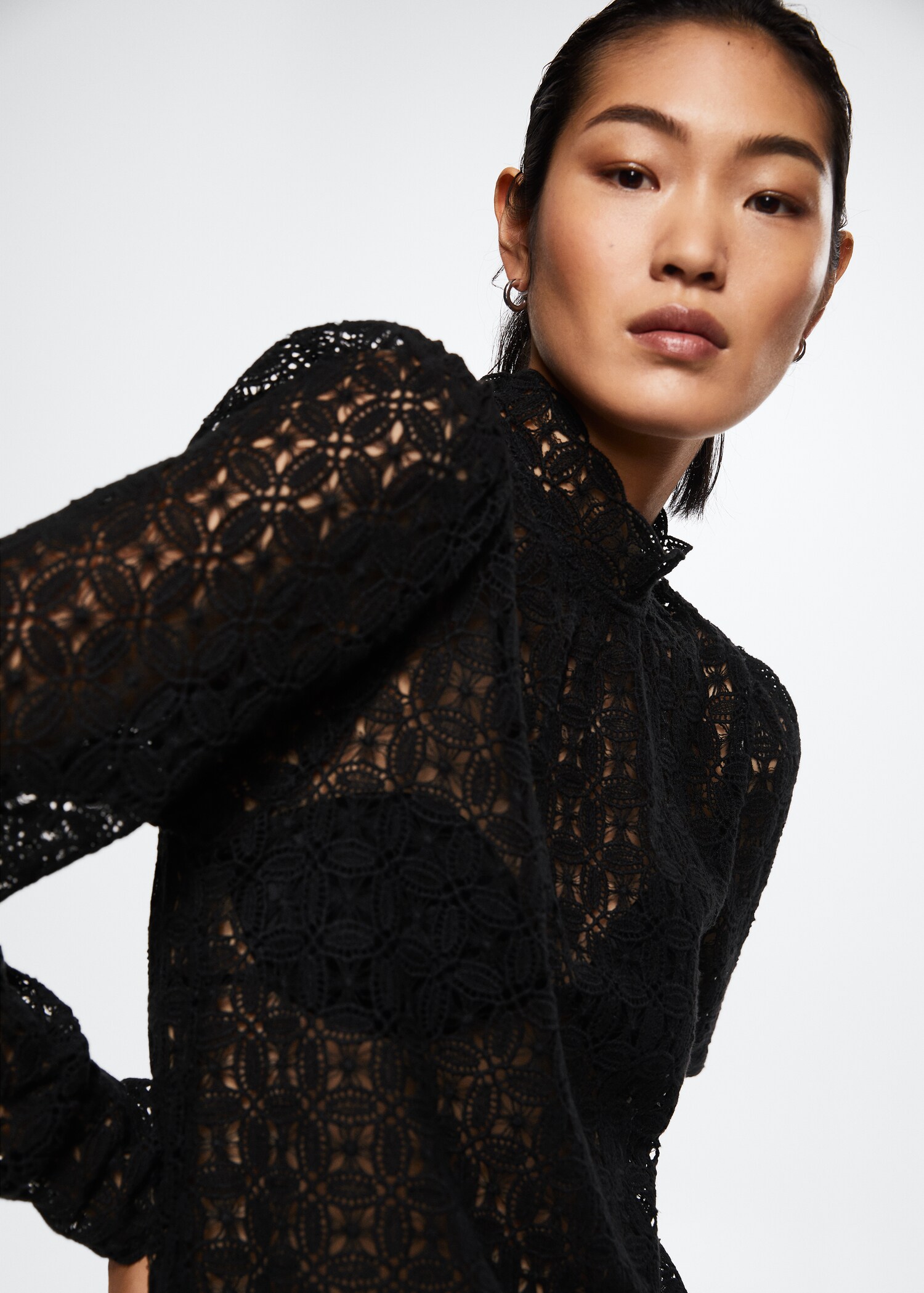 Guipure cotton blouse - Details of the article 1