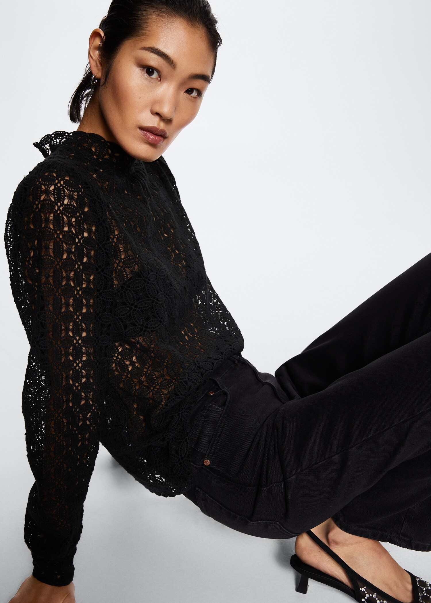 Guipure cotton blouse - Details of the article 2