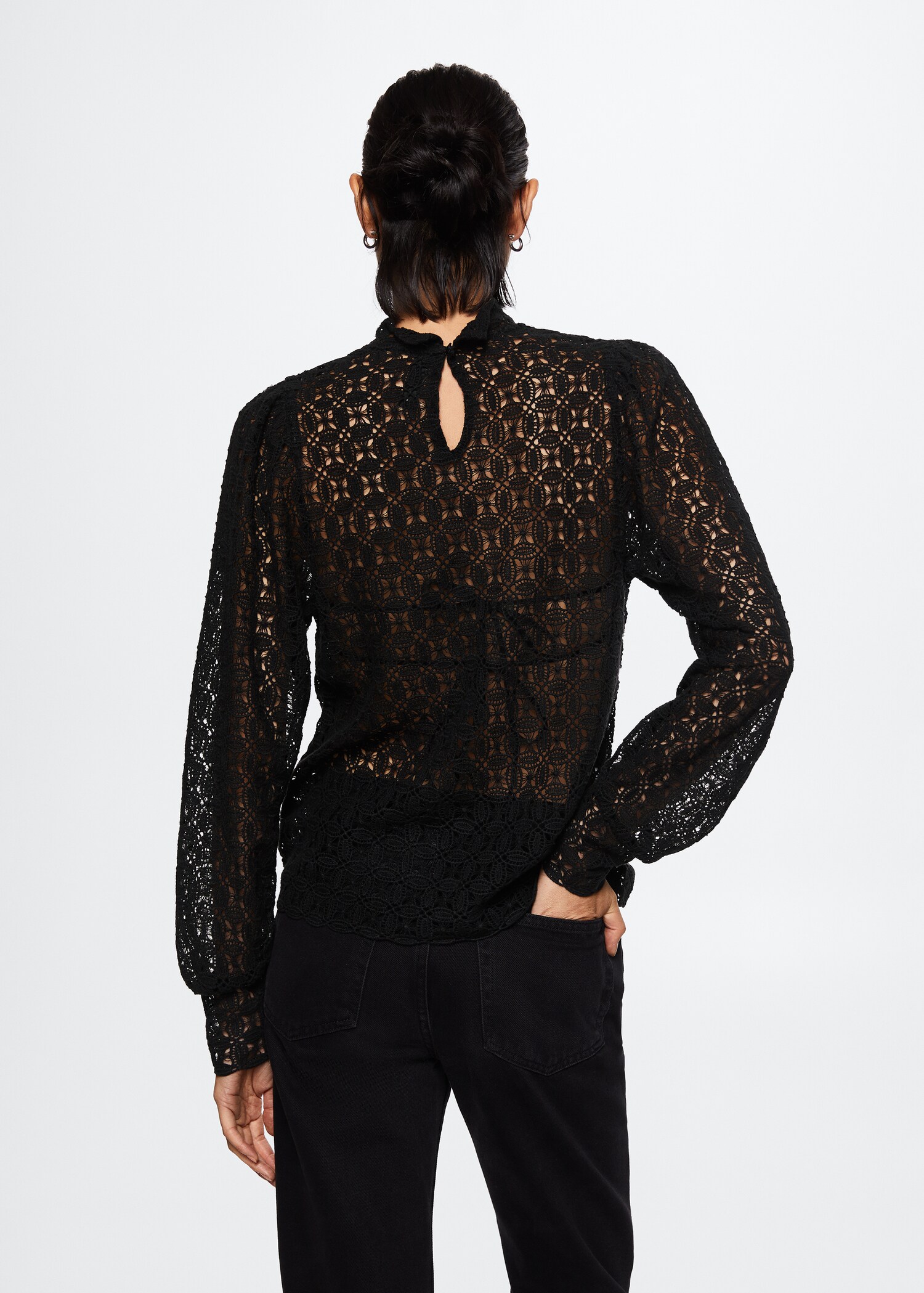 Guipure cotton blouse - Reverse of the article