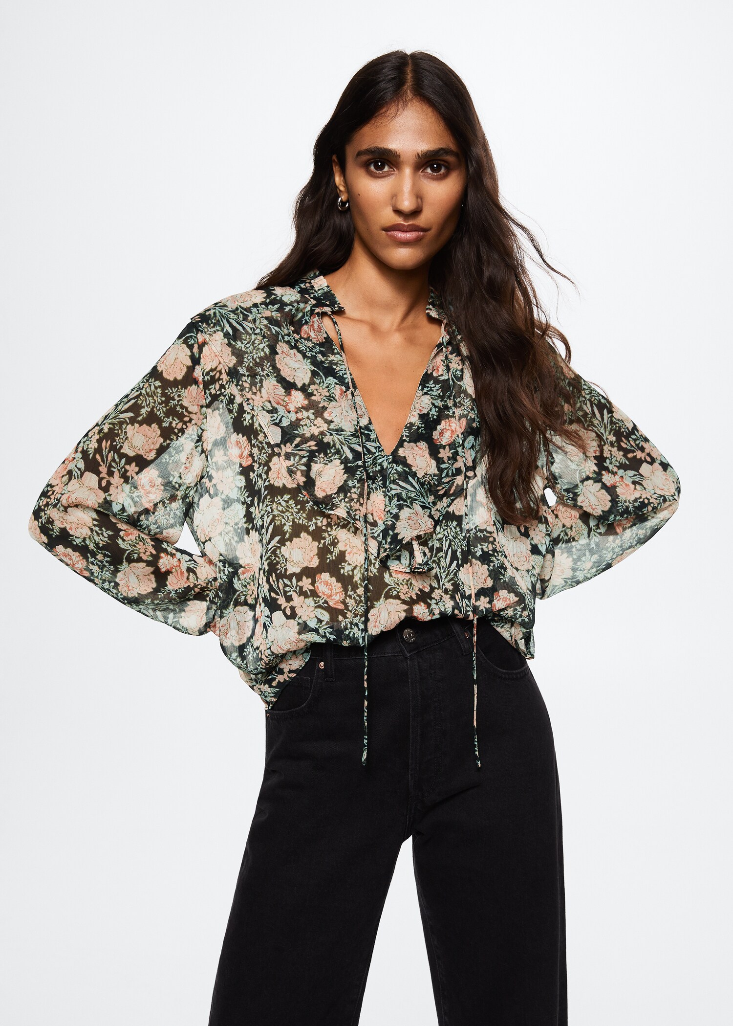 Floral print blouse - Medium plane