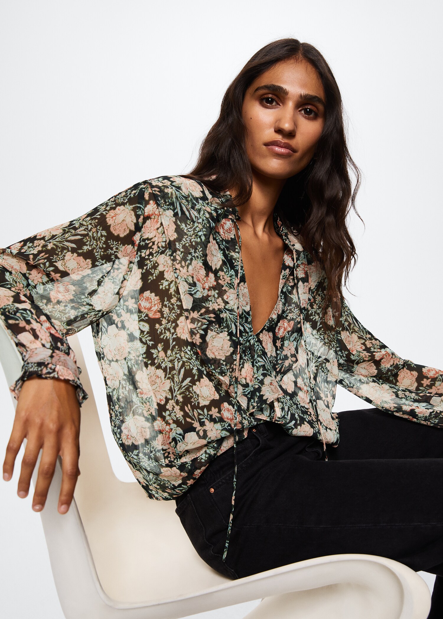 Floral print blouse - Details of the article 2