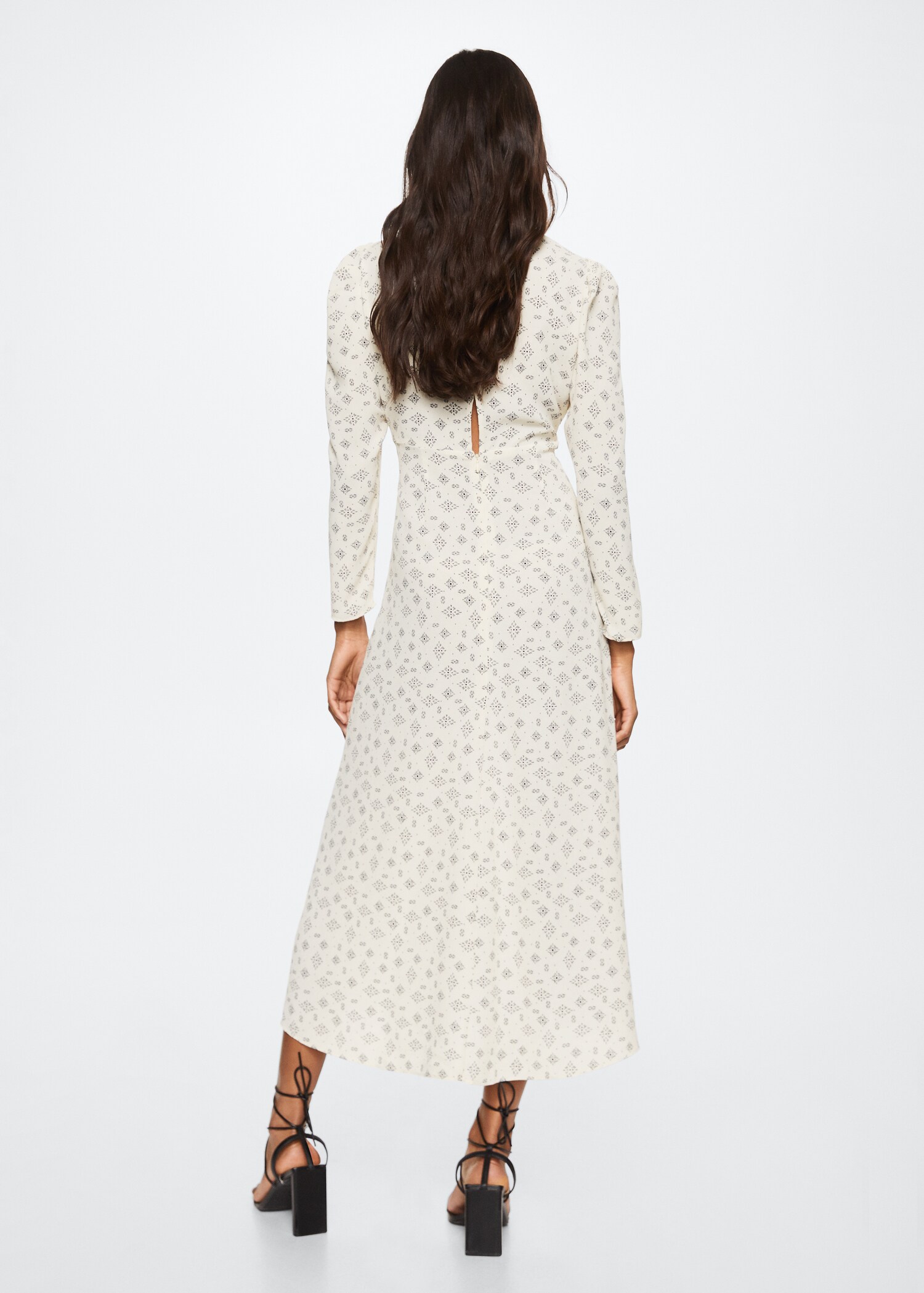 Printed ruched dress - Reverse of the article