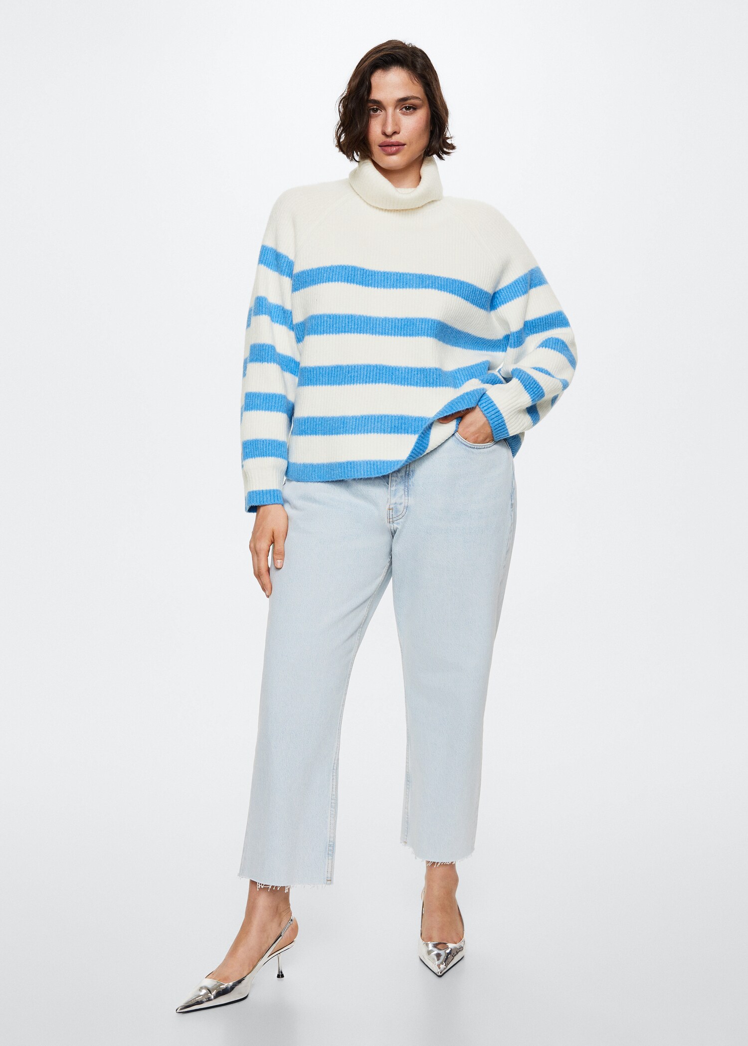 Striped turtleneck sweater - Details of the article 3