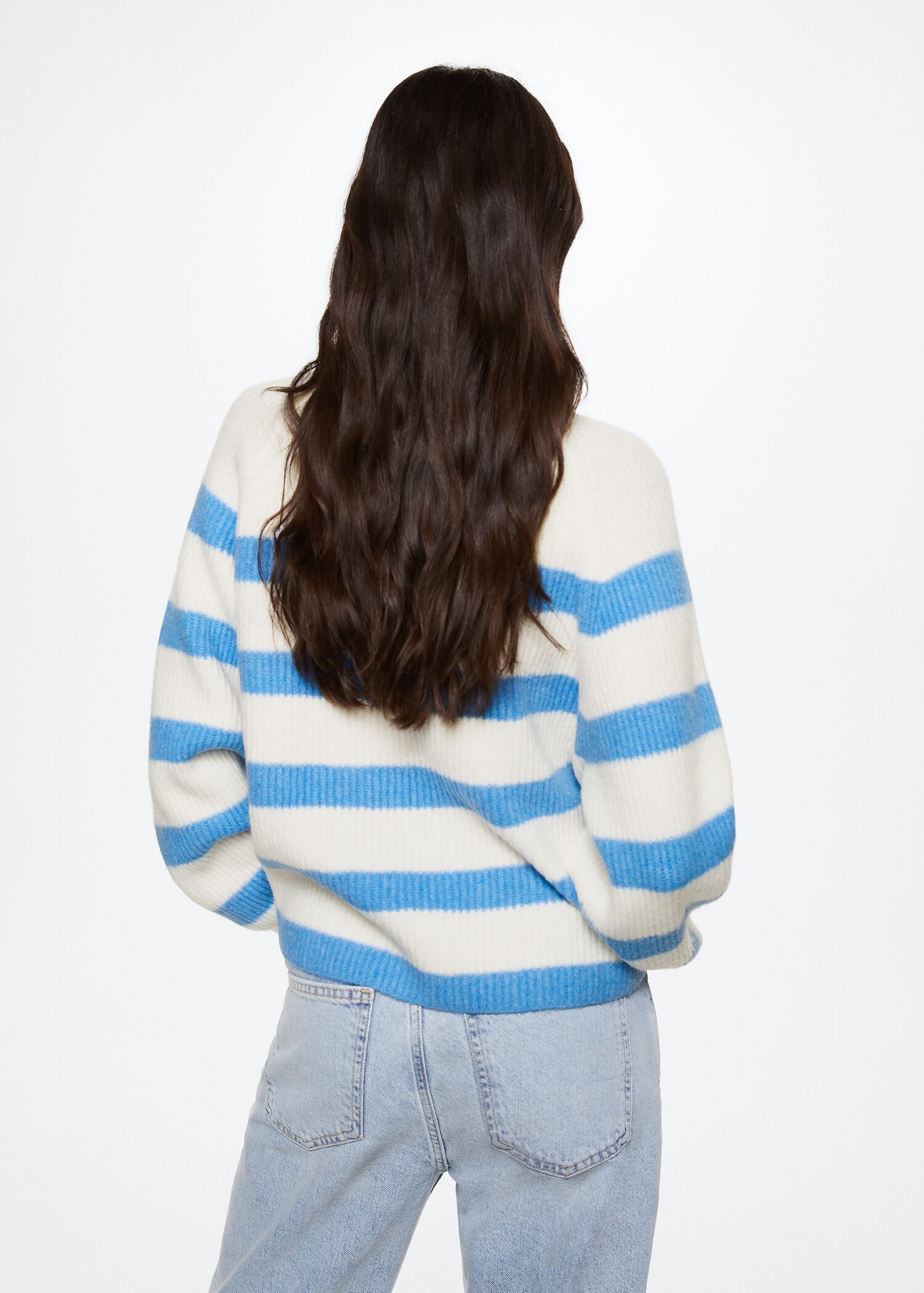 Striped turtleneck sweater - Reverse of the article