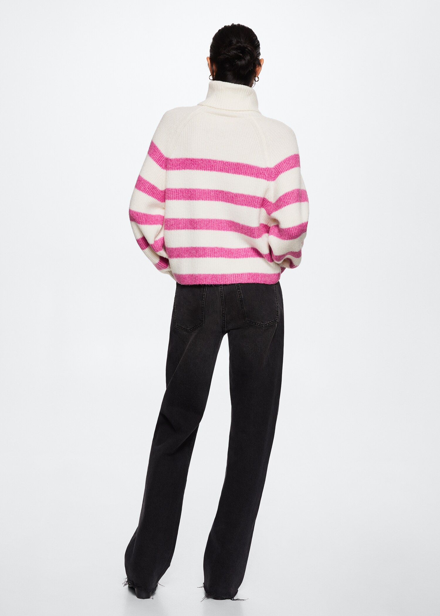 Striped turtleneck sweater - Reverse of the article