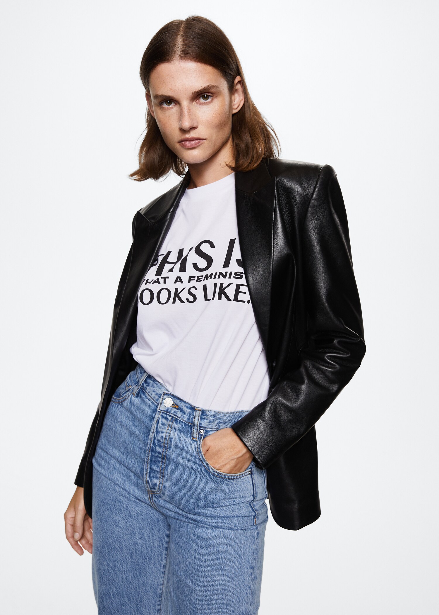 Printed message T-shirt - Medium plane