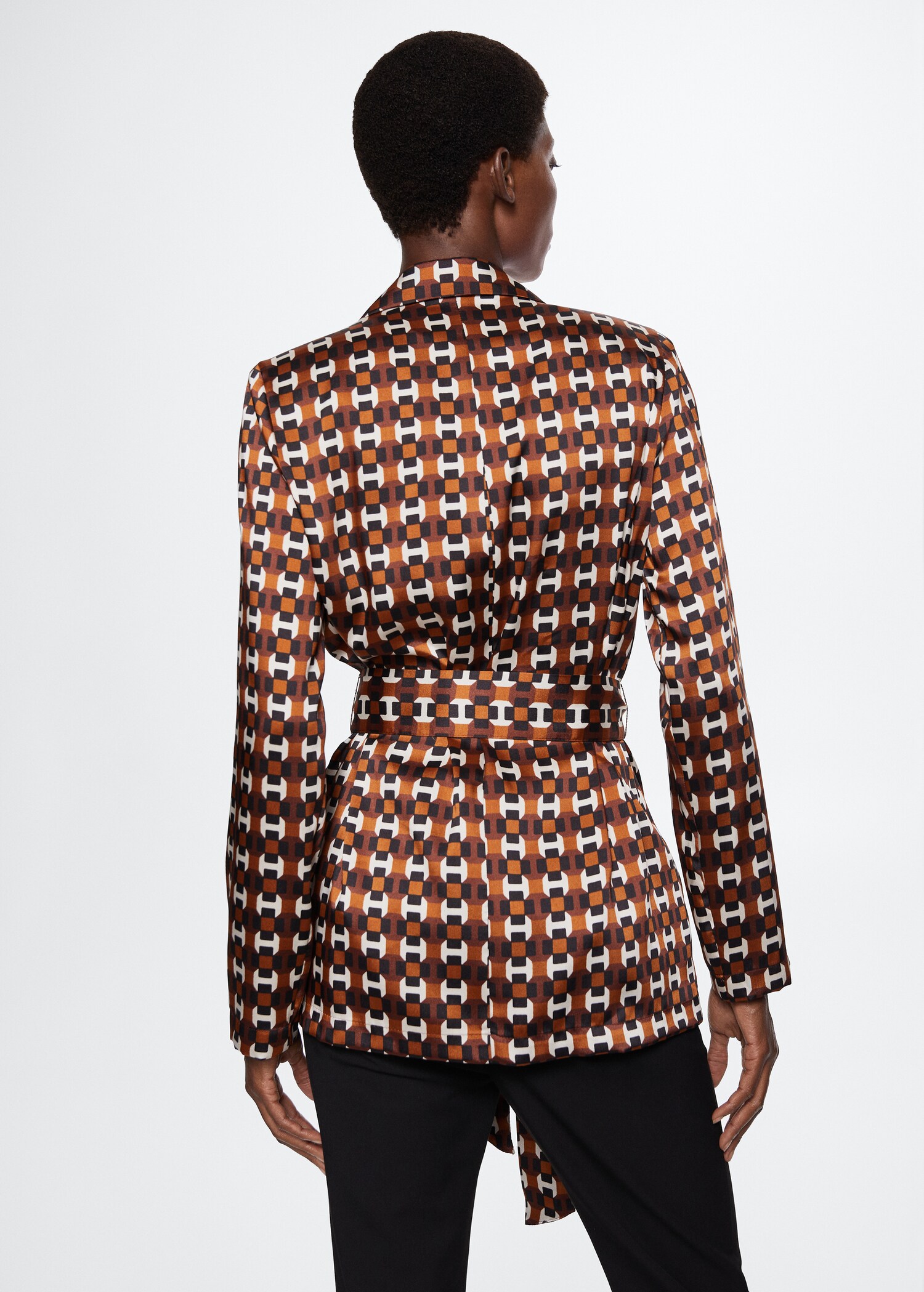Blusa estampado geométrico - Reverso del artículo