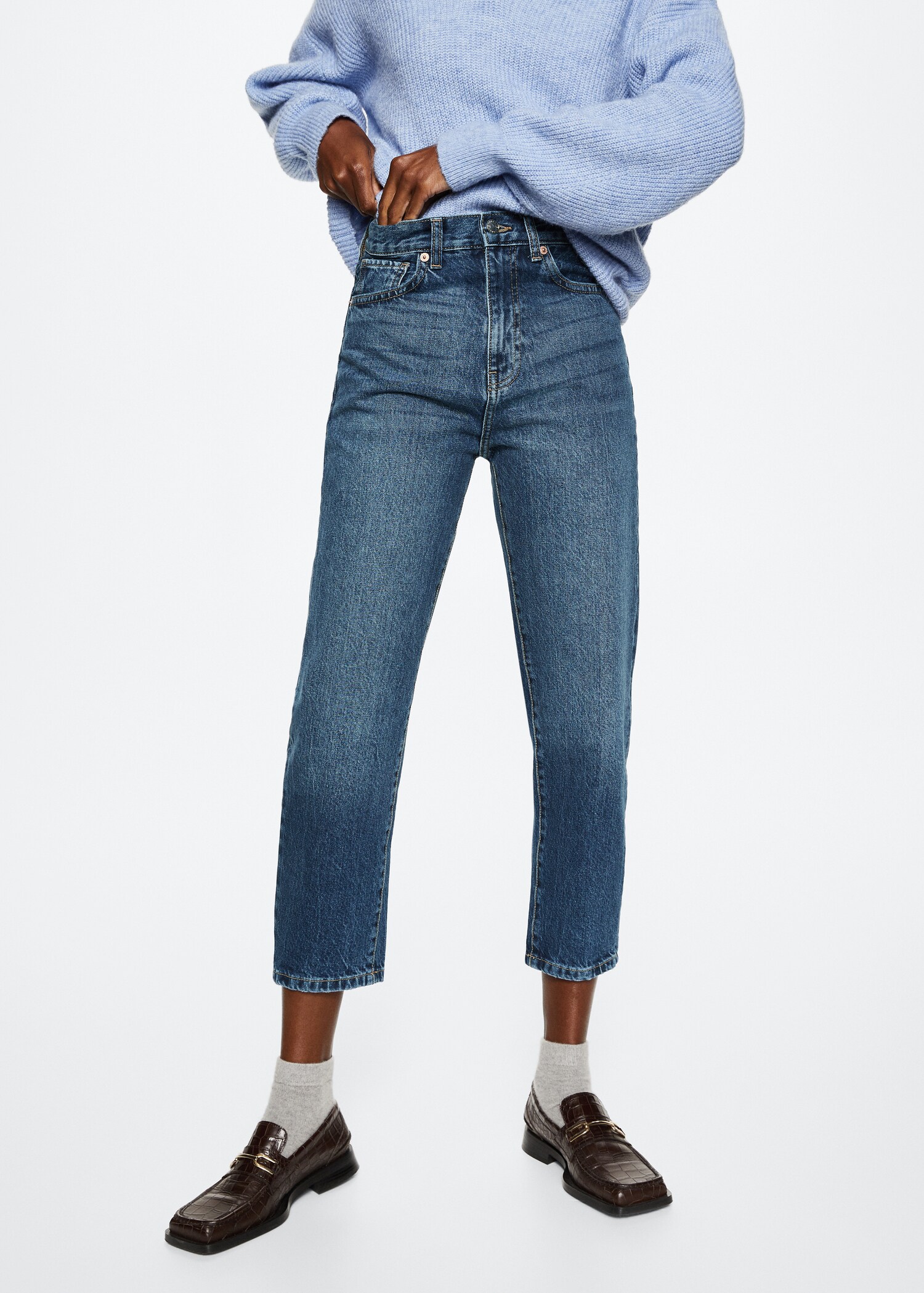 Jean mom taille haute - Plan moyen