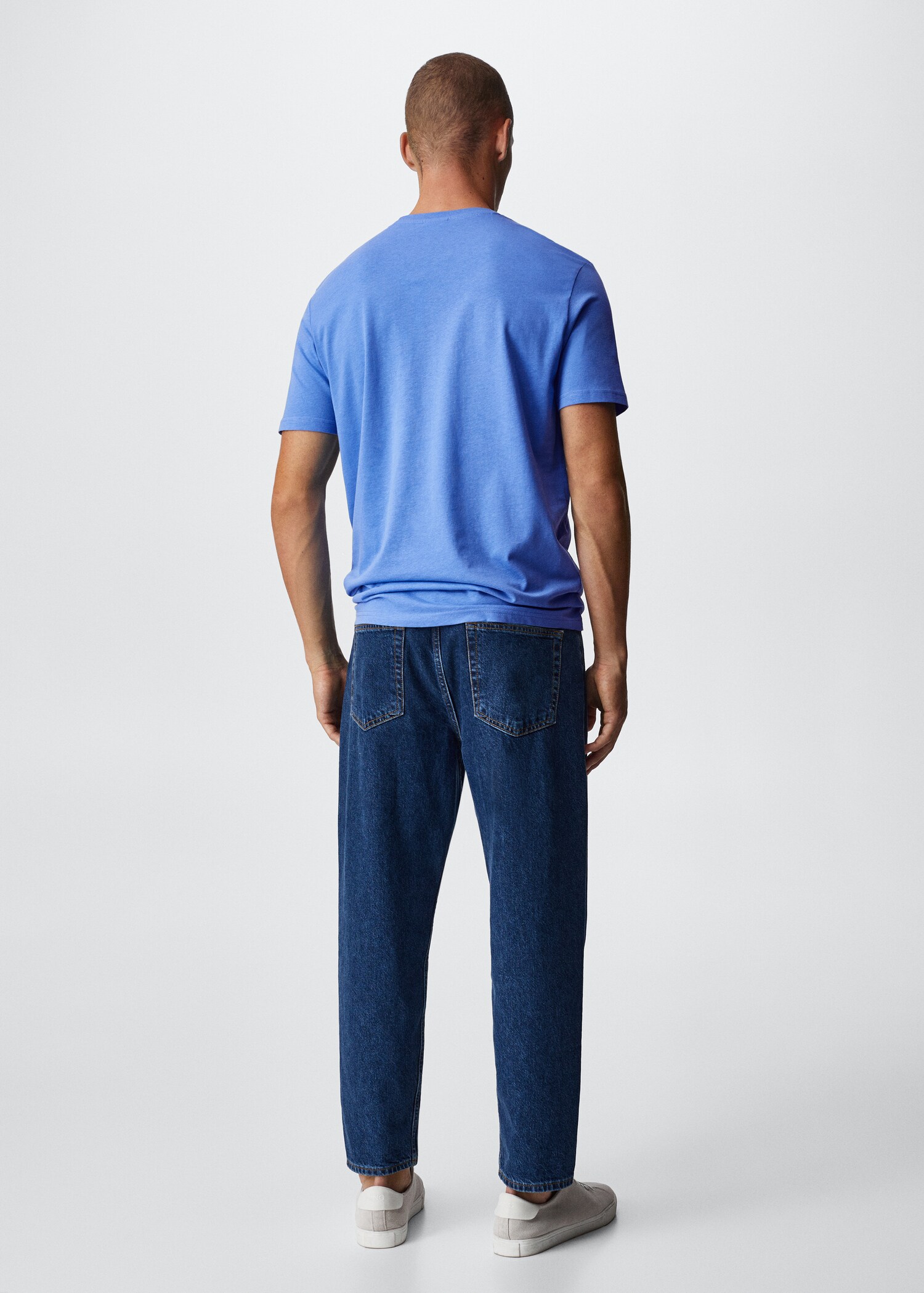 Printed cotton-blend T-shirt - Reverse of the article