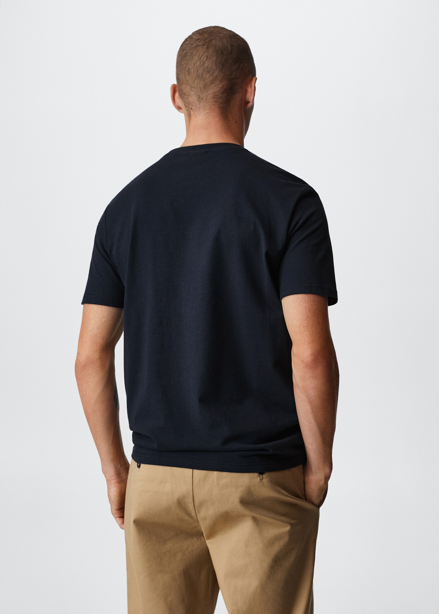 Printed cotton-blend T-shirt - Reverse of the article