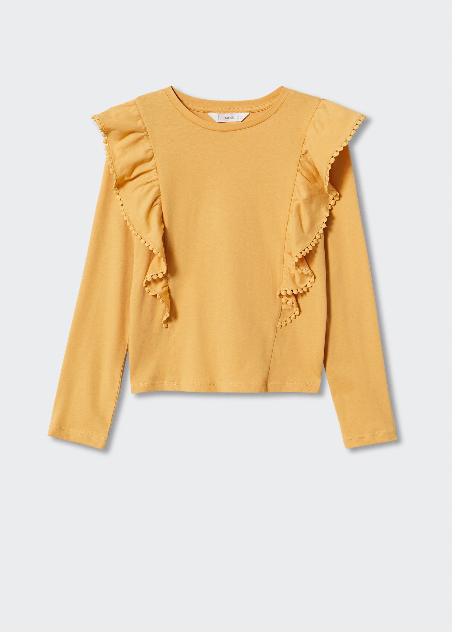 Katoenen T-shirt met ruches - Artikel zonder model