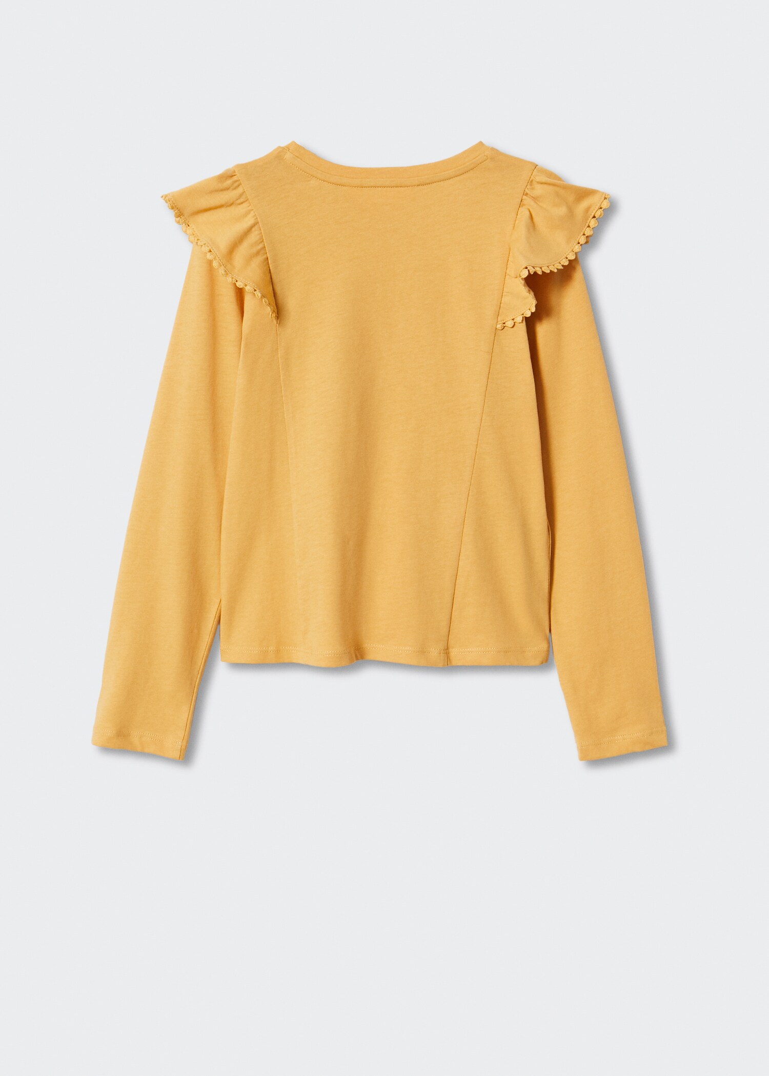 Katoenen T-shirt met ruches - Achterkant van het artikel