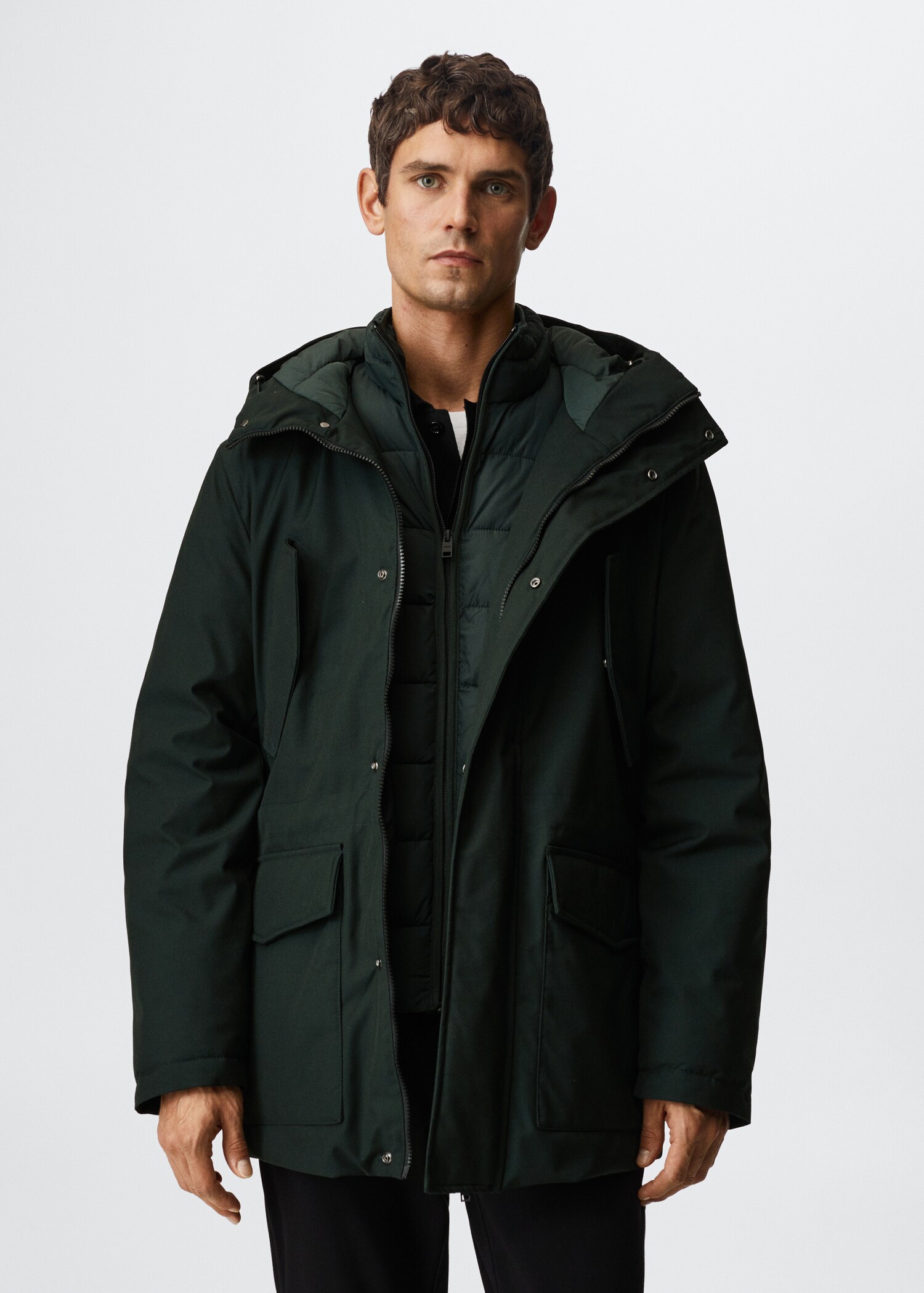 Water-repellent quilted coat - Medium plane
