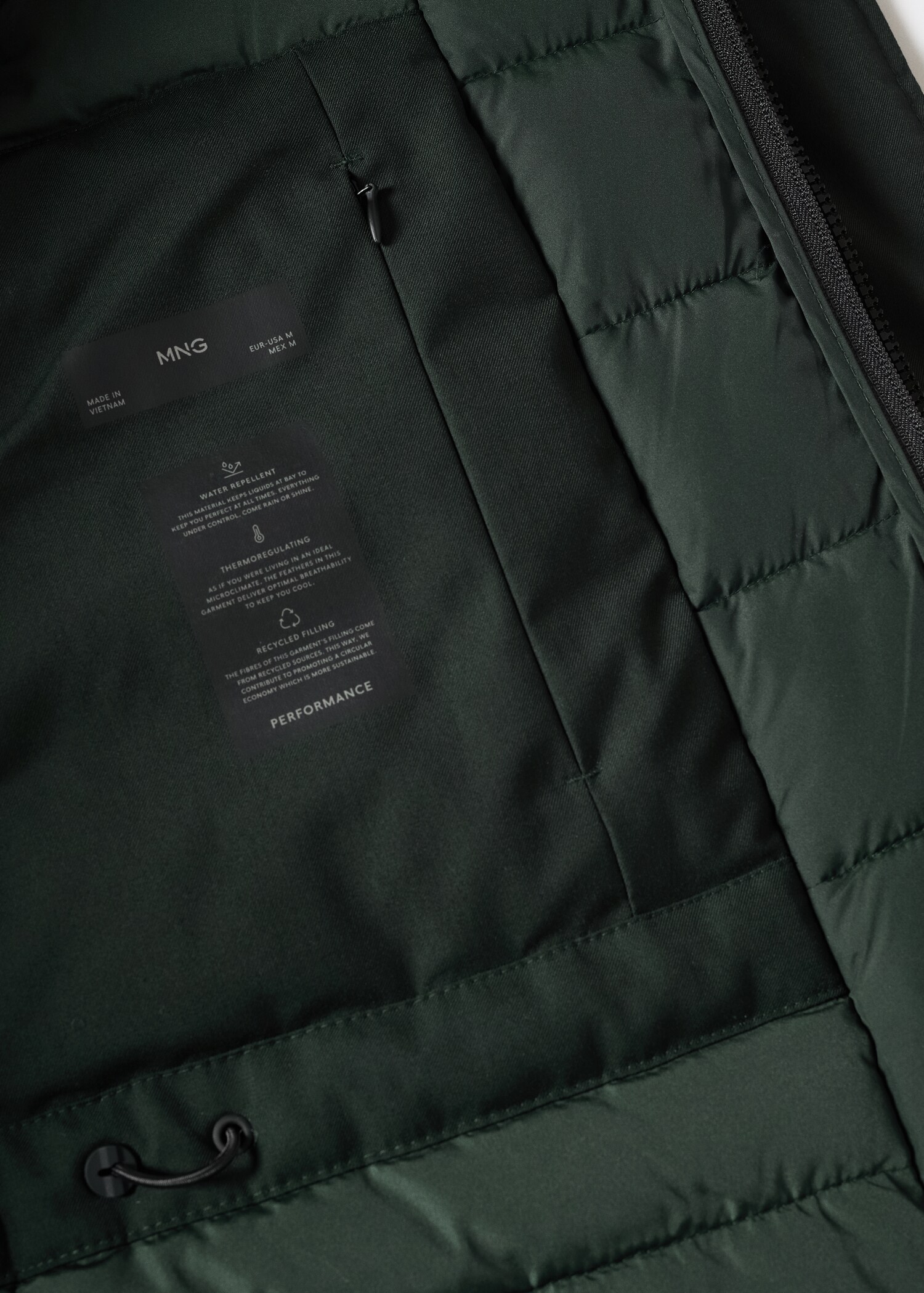Water-repellent quilted coat - Details of the article 0
