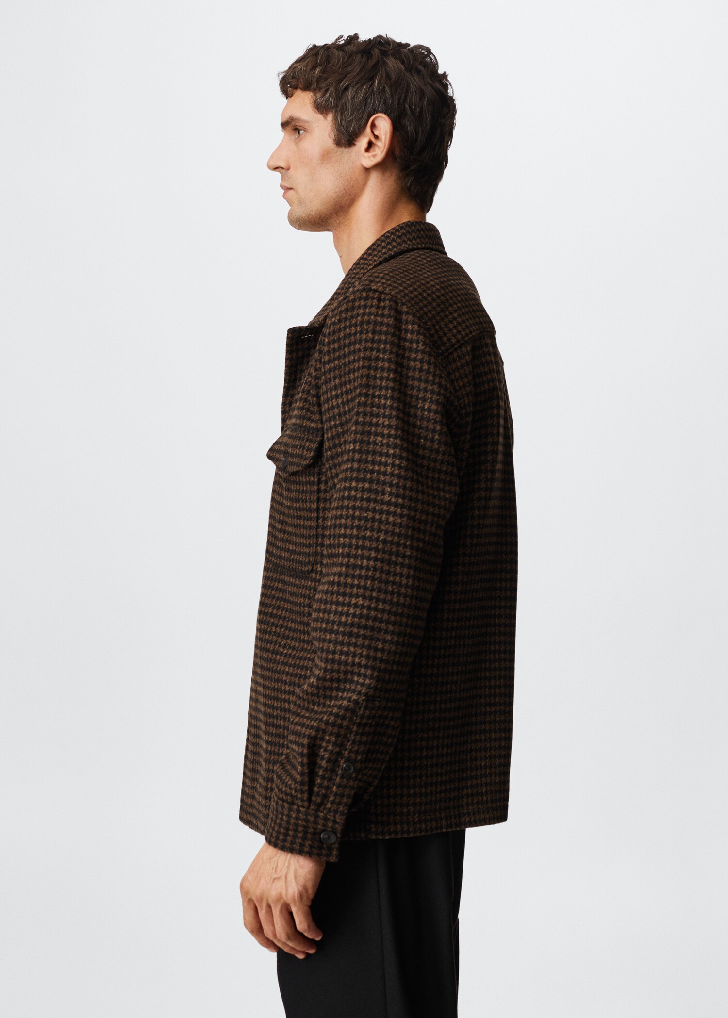 Houndstooth wool overshirt - Details of the article 6
