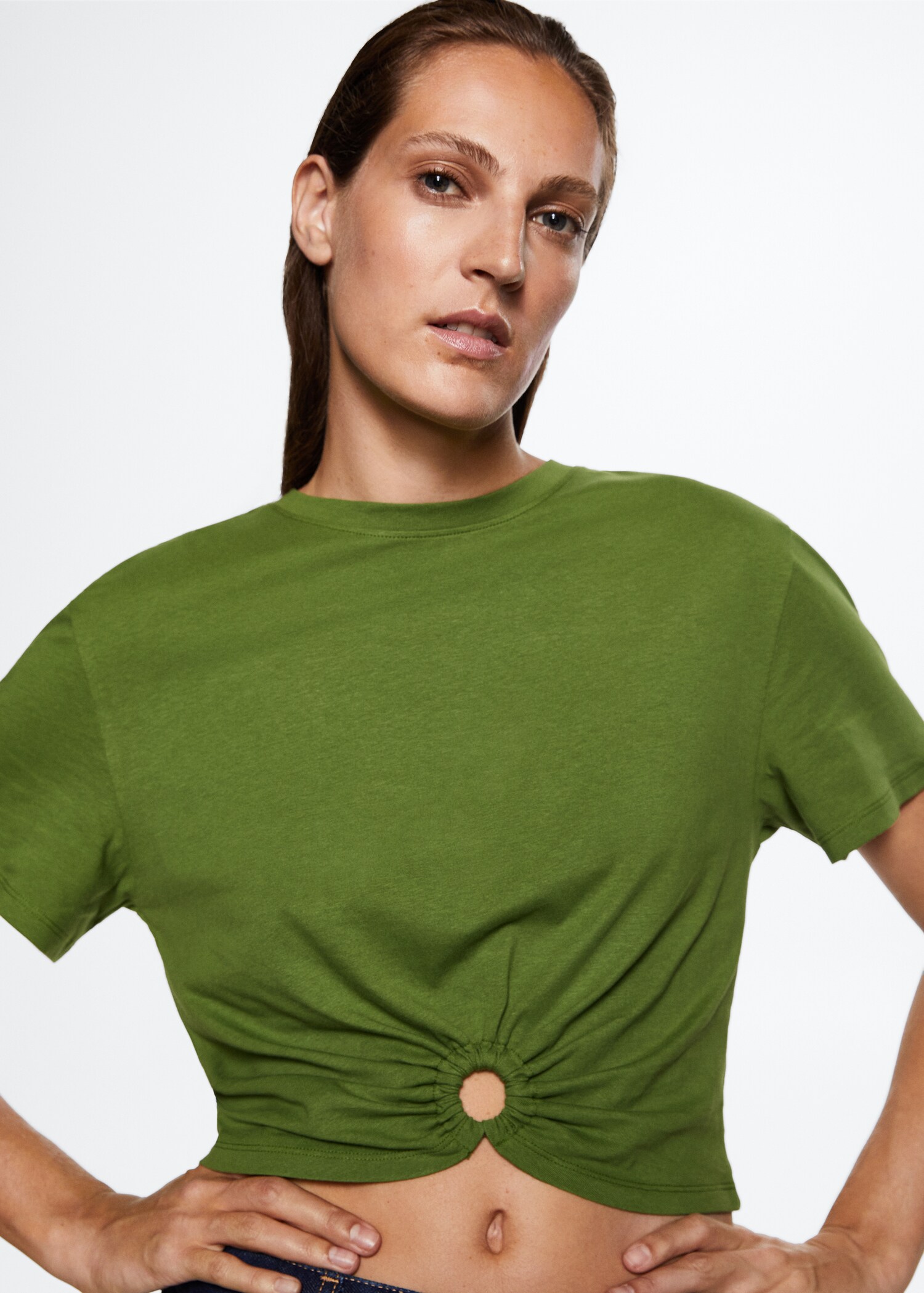 T-shirt with hoop detail - Details of the article 4