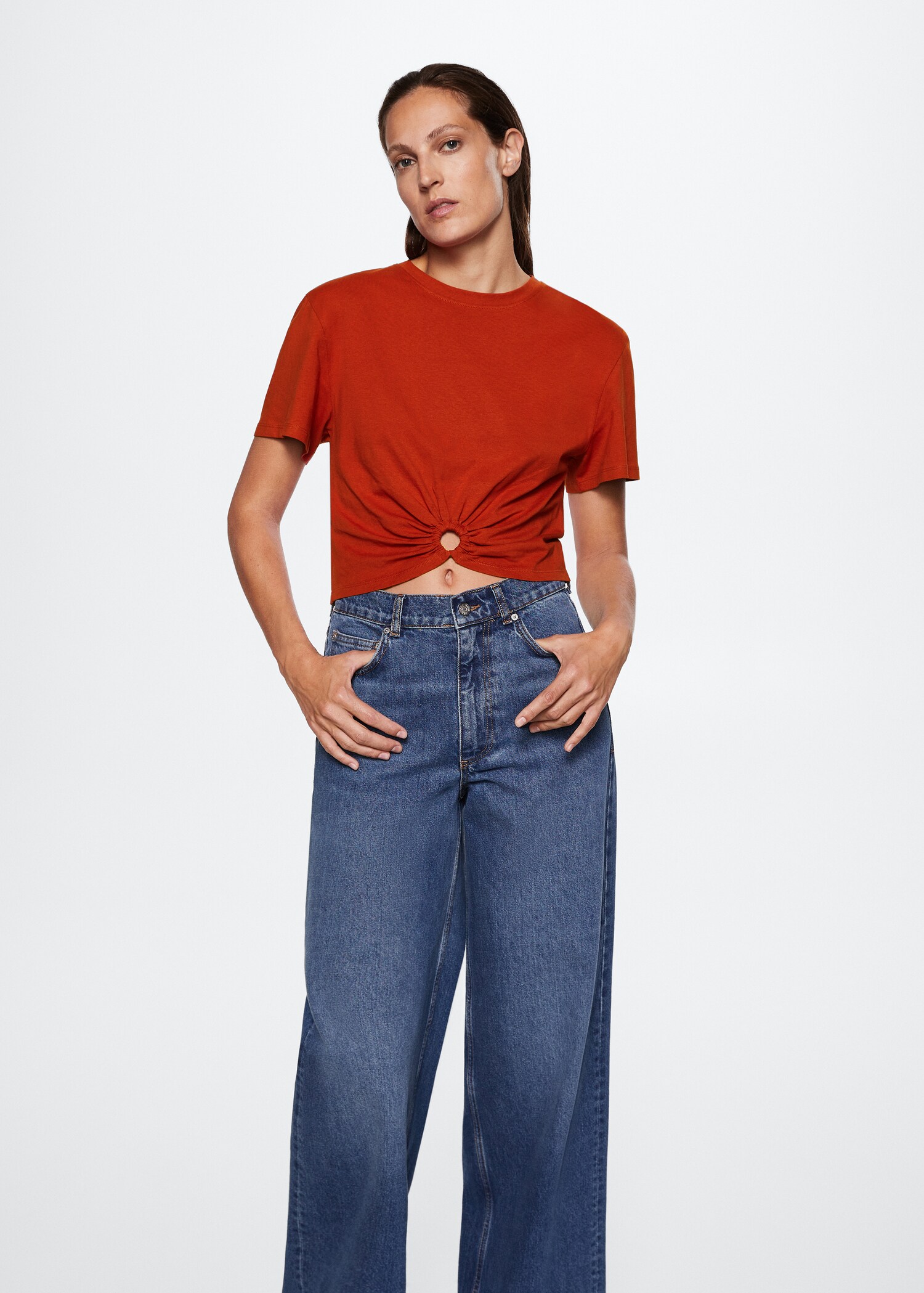T-shirt with hoop detail - Medium plane