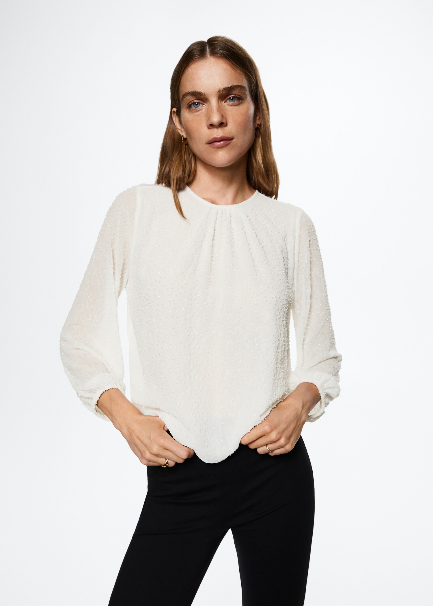 Bead detail blouse - Medium plane