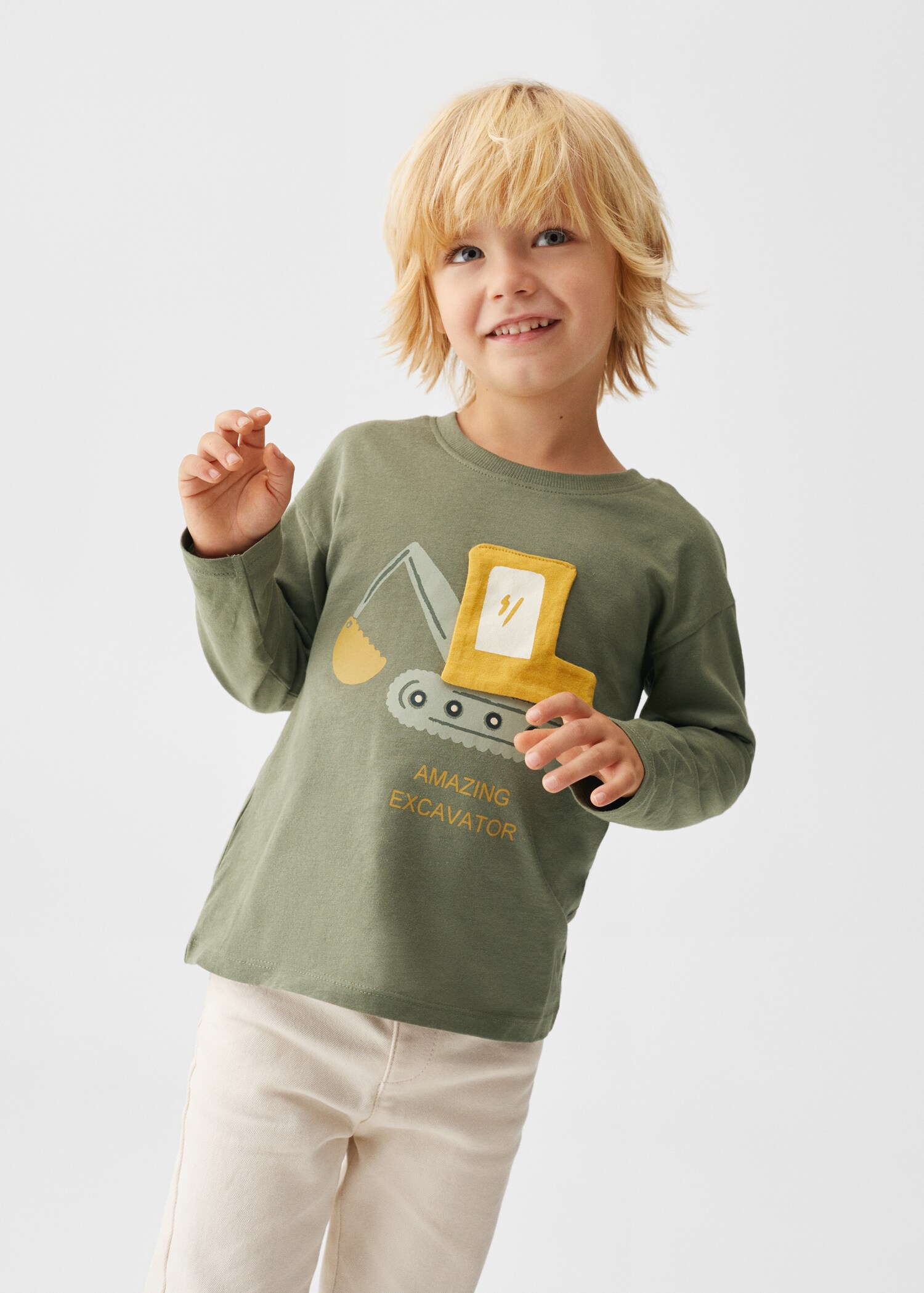 Printed long sleeve t-shirt - Medium plane