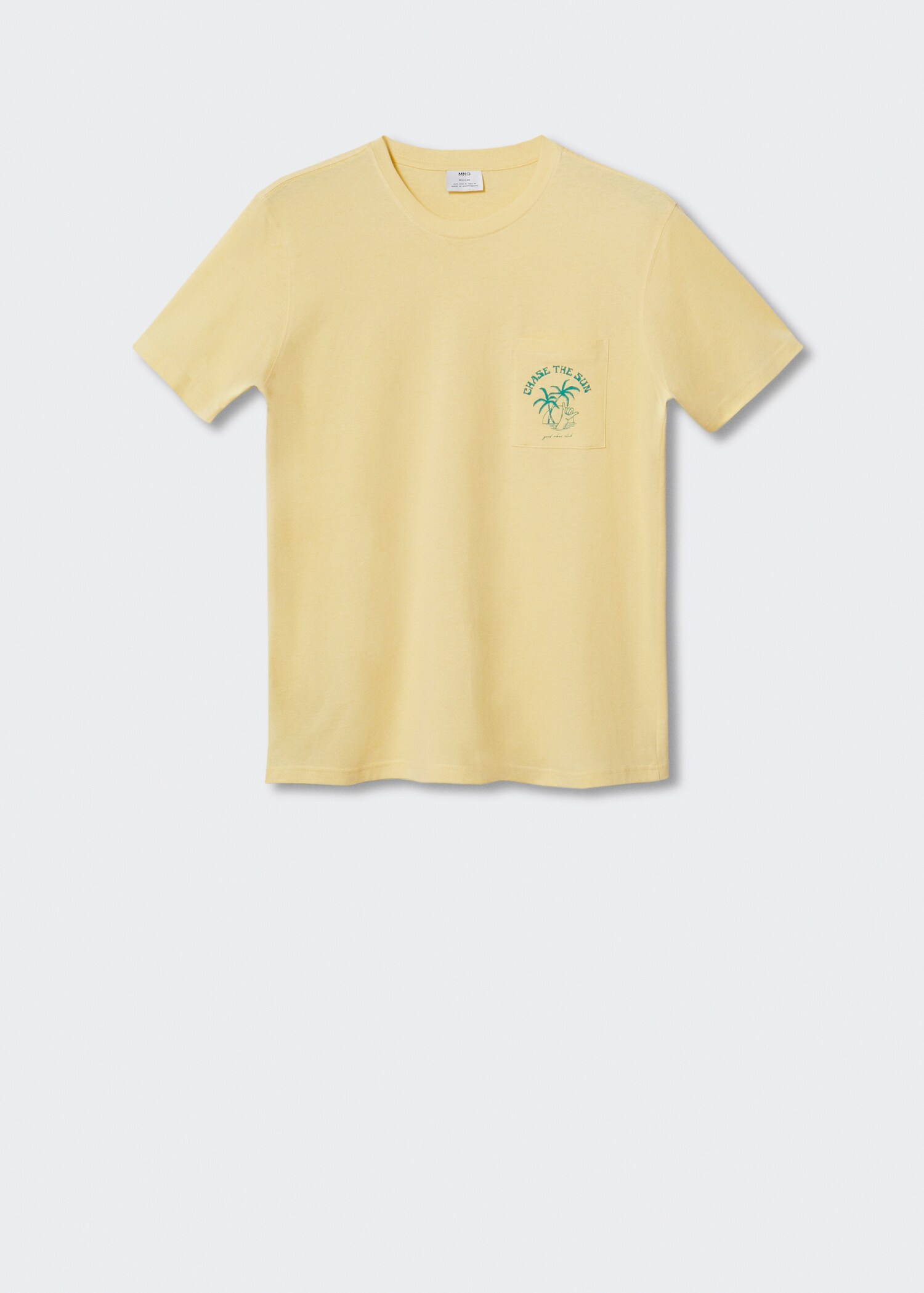 Pocket printed cotton t-shirt - Article without model